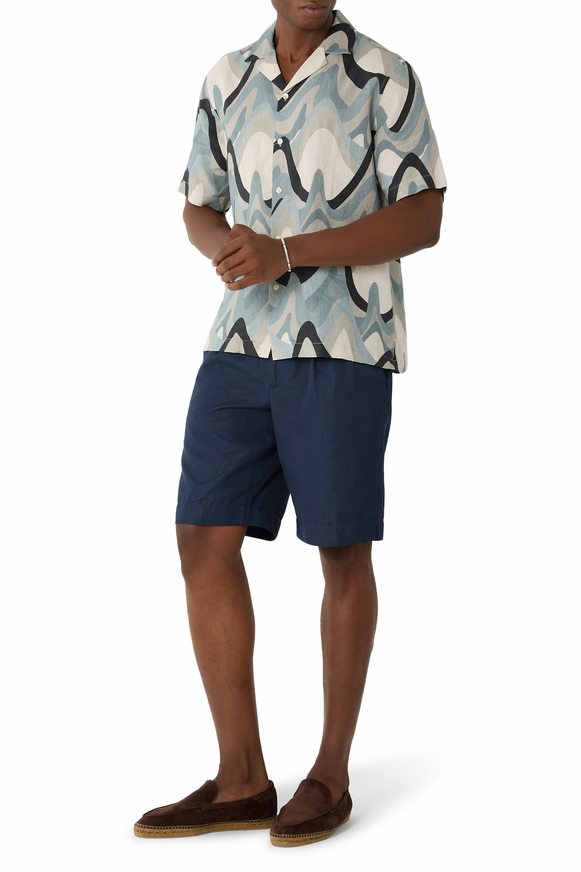 Roberto Montahna Print Linen Shirt