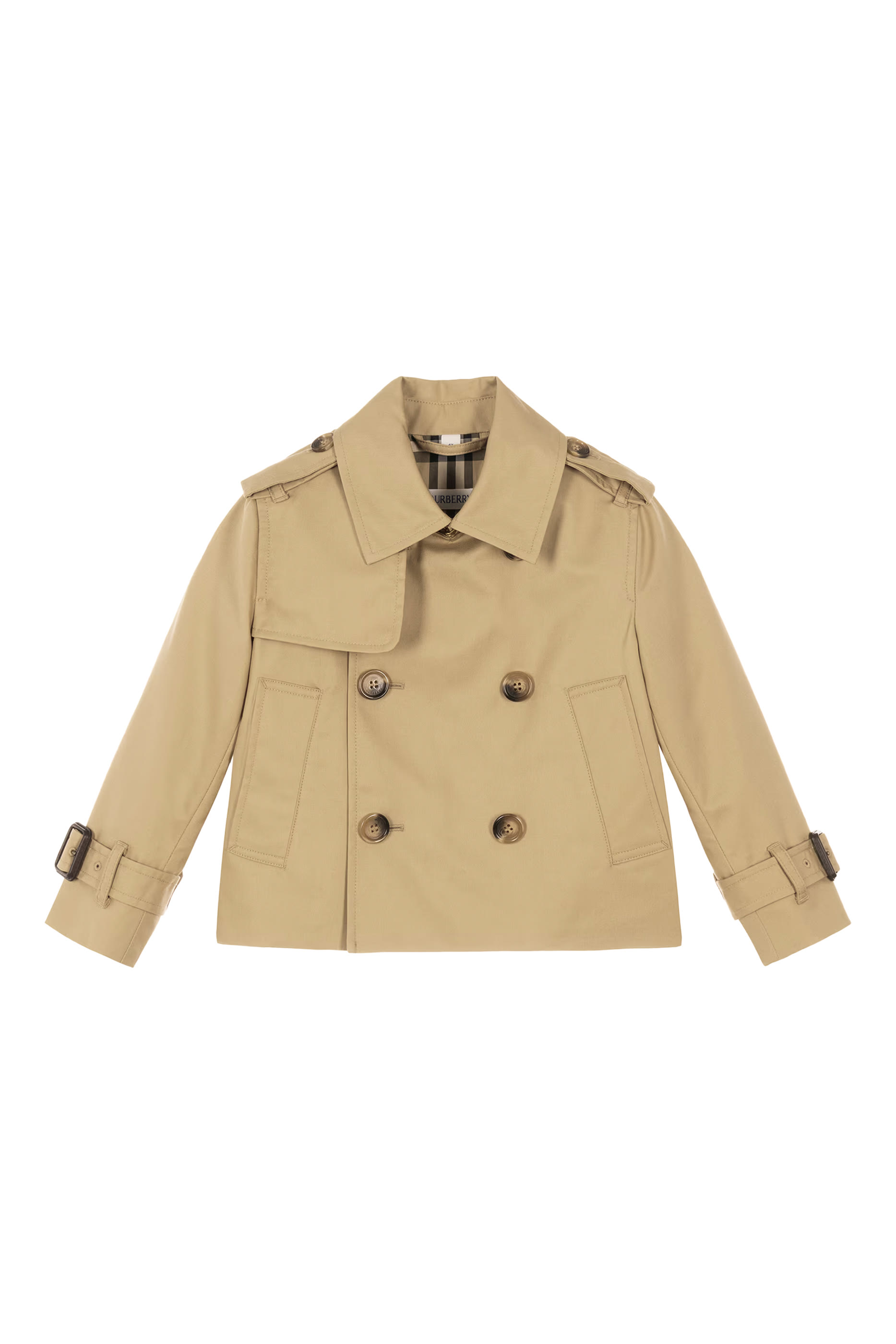 Kids Check Trench Jacket