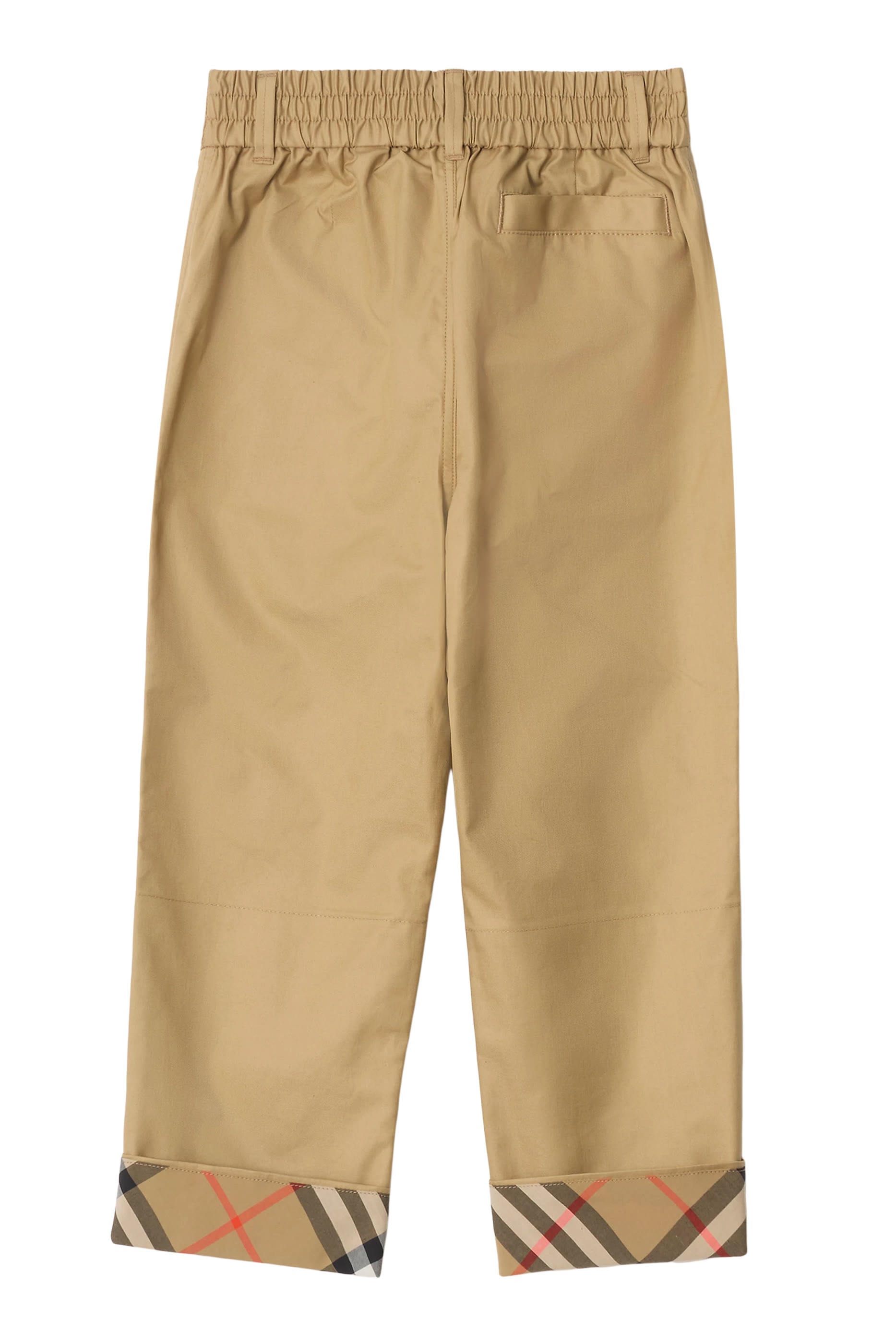 Kids Check Turn-Up Trousers