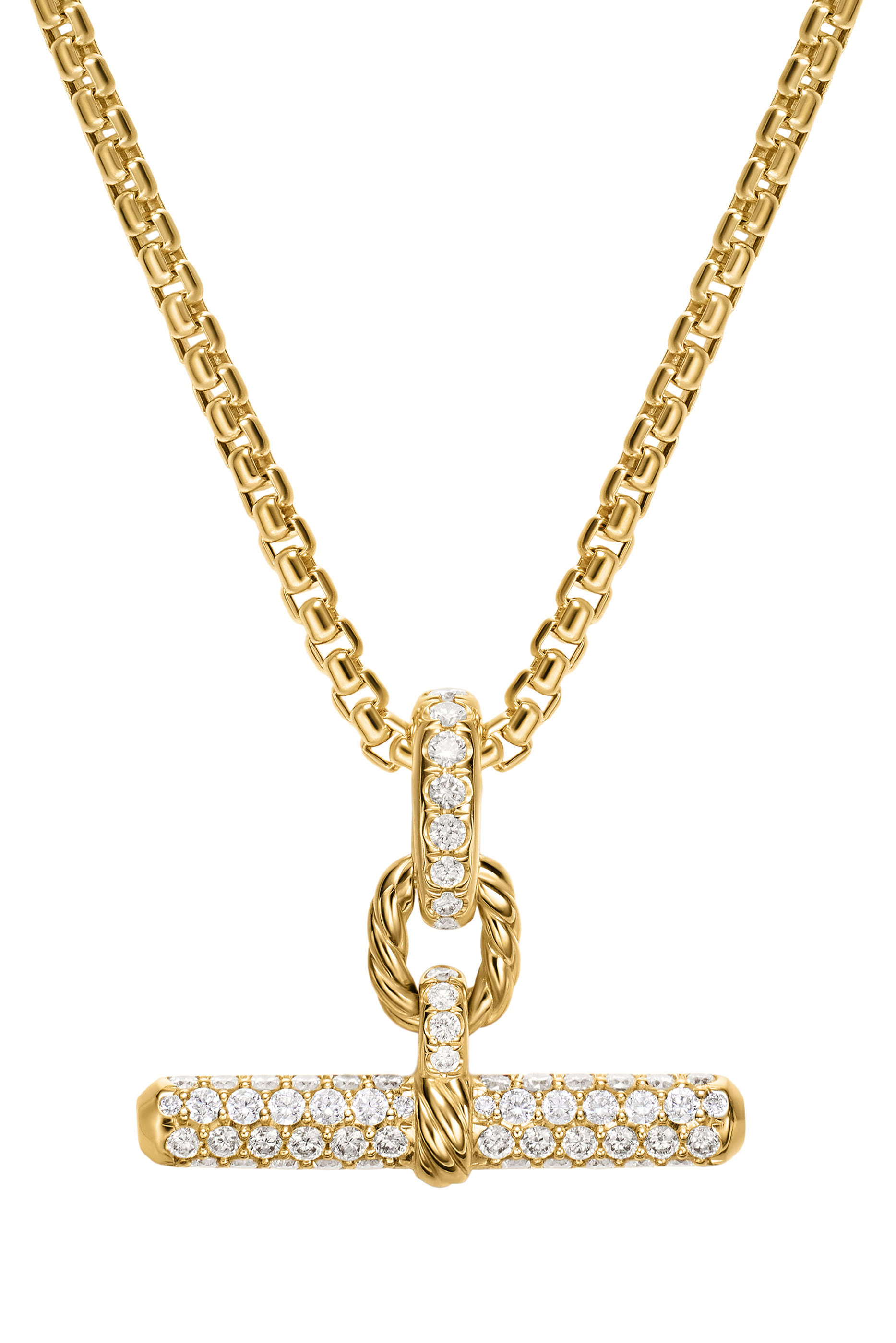 DY Madison&reg; Toggle Amulet, 18K Yellow Gold & Diamonds