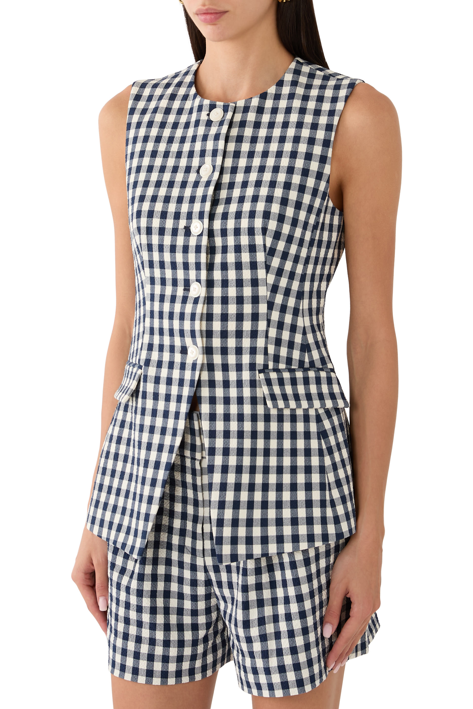 Lois Gingham Vest