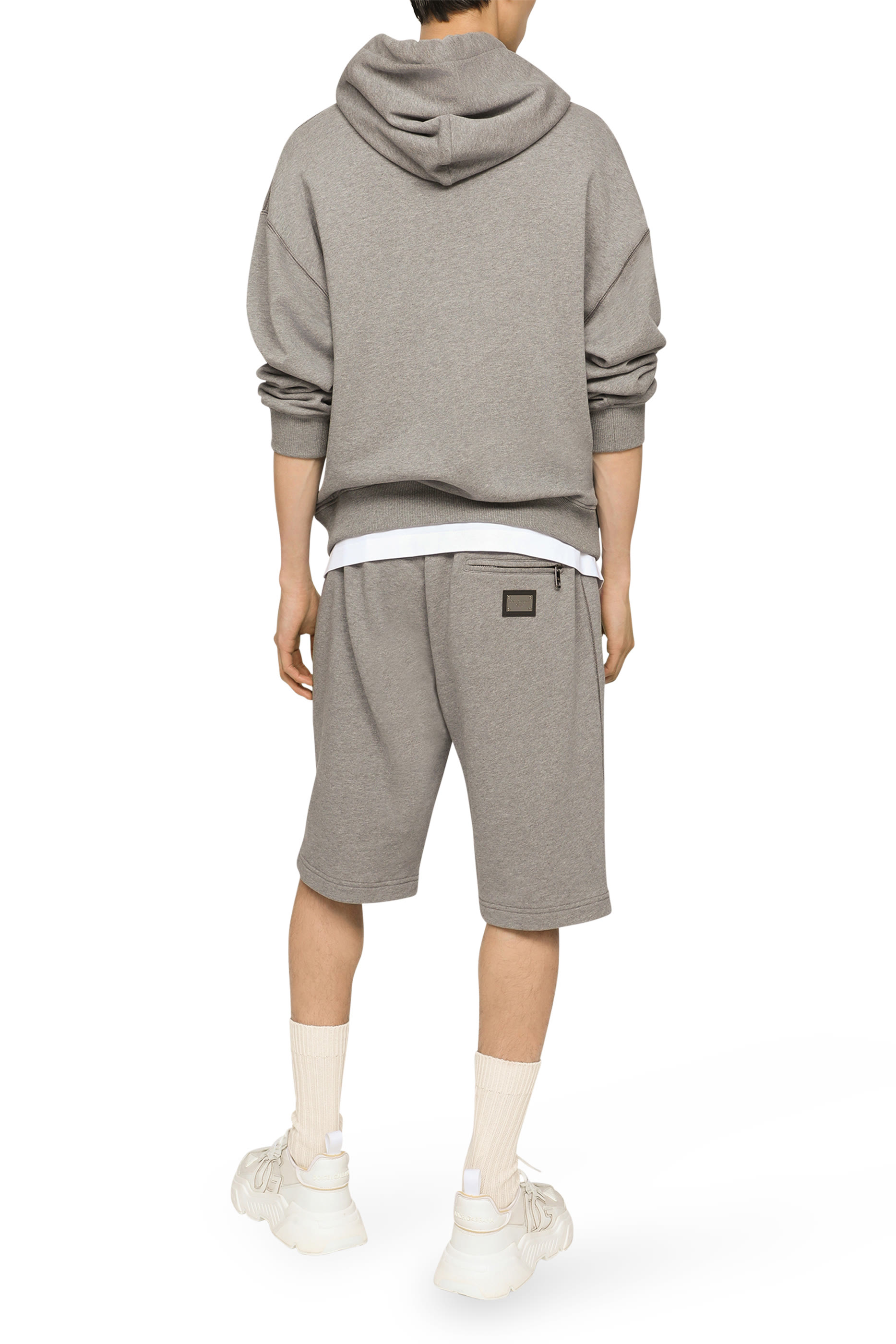 Jersey Jogging Shorts with Logo Tag