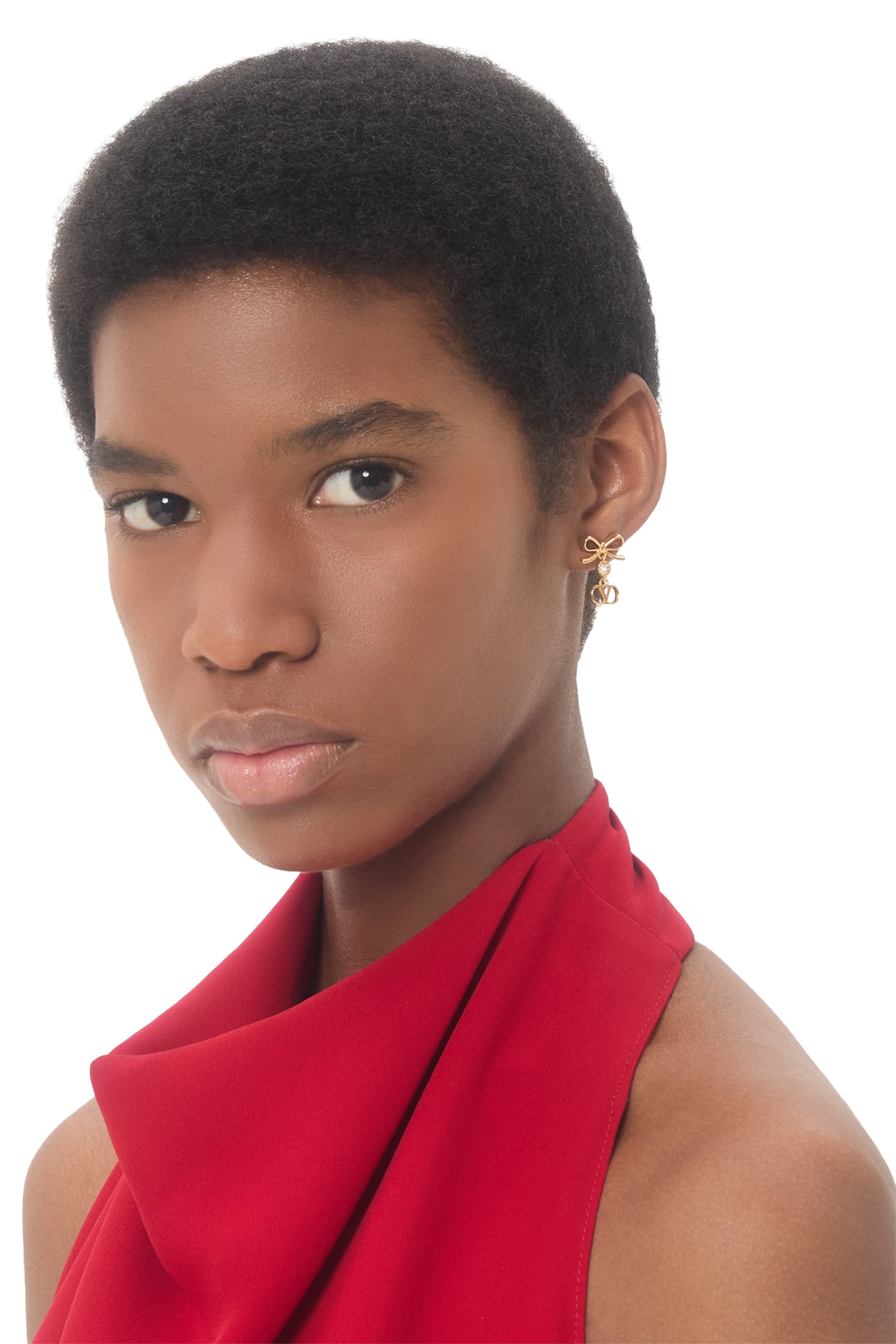VLogo Signature Earrings in Metal and Swarovski® Crystals
