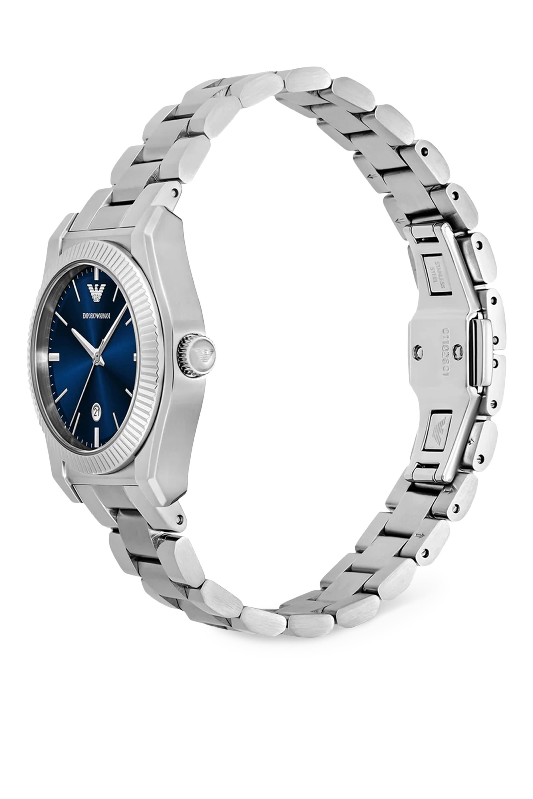 Three-Hand Stainless Steel Watch