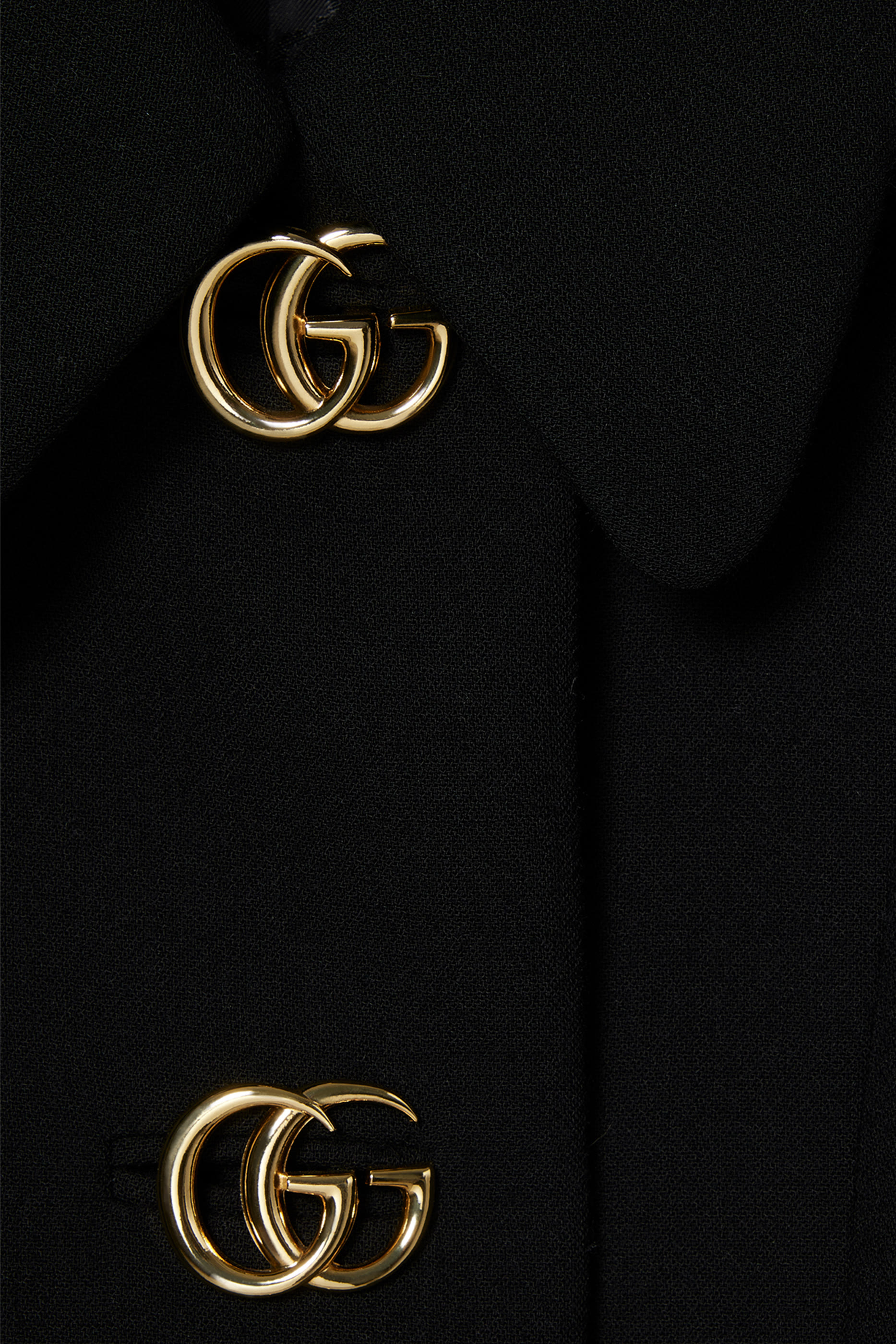 Double G Button Cr&ecirc;pe Wool Jacket