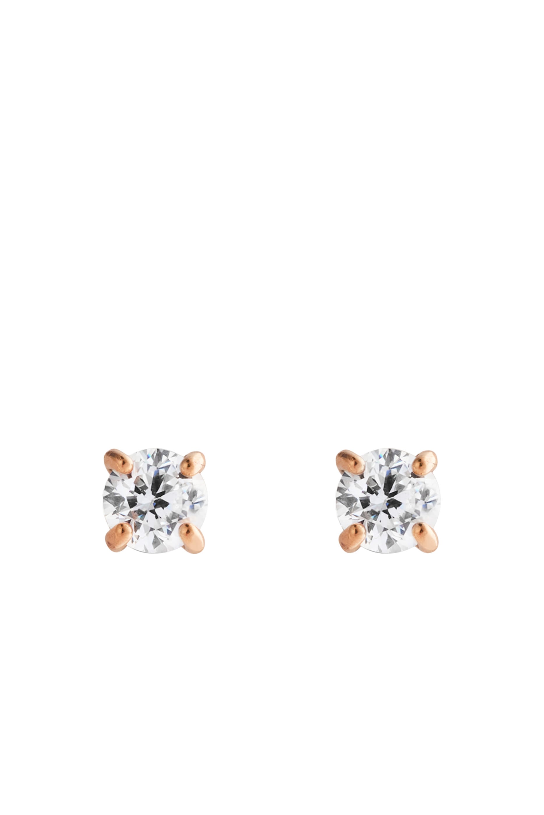 Mirelle Solitaire Stud Earrings, Cubic Zirconia & Stainless Steel