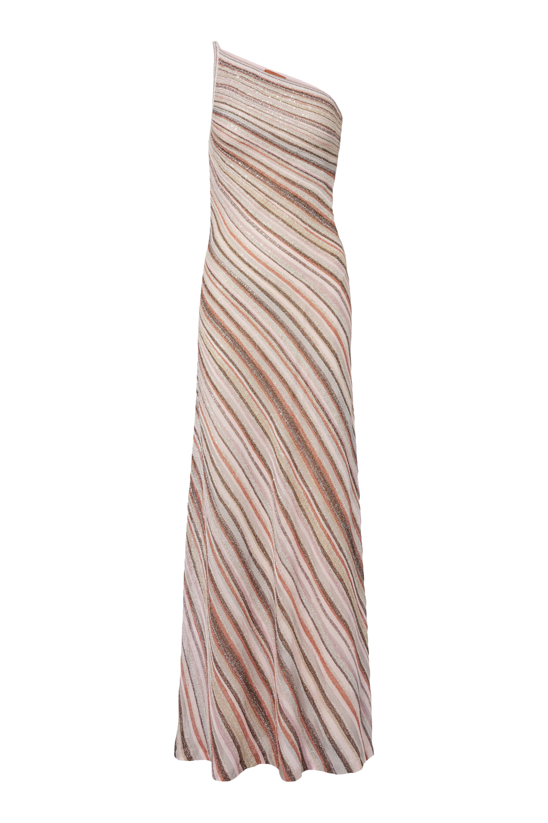 Partialized Sequined Knit Maxi Dress