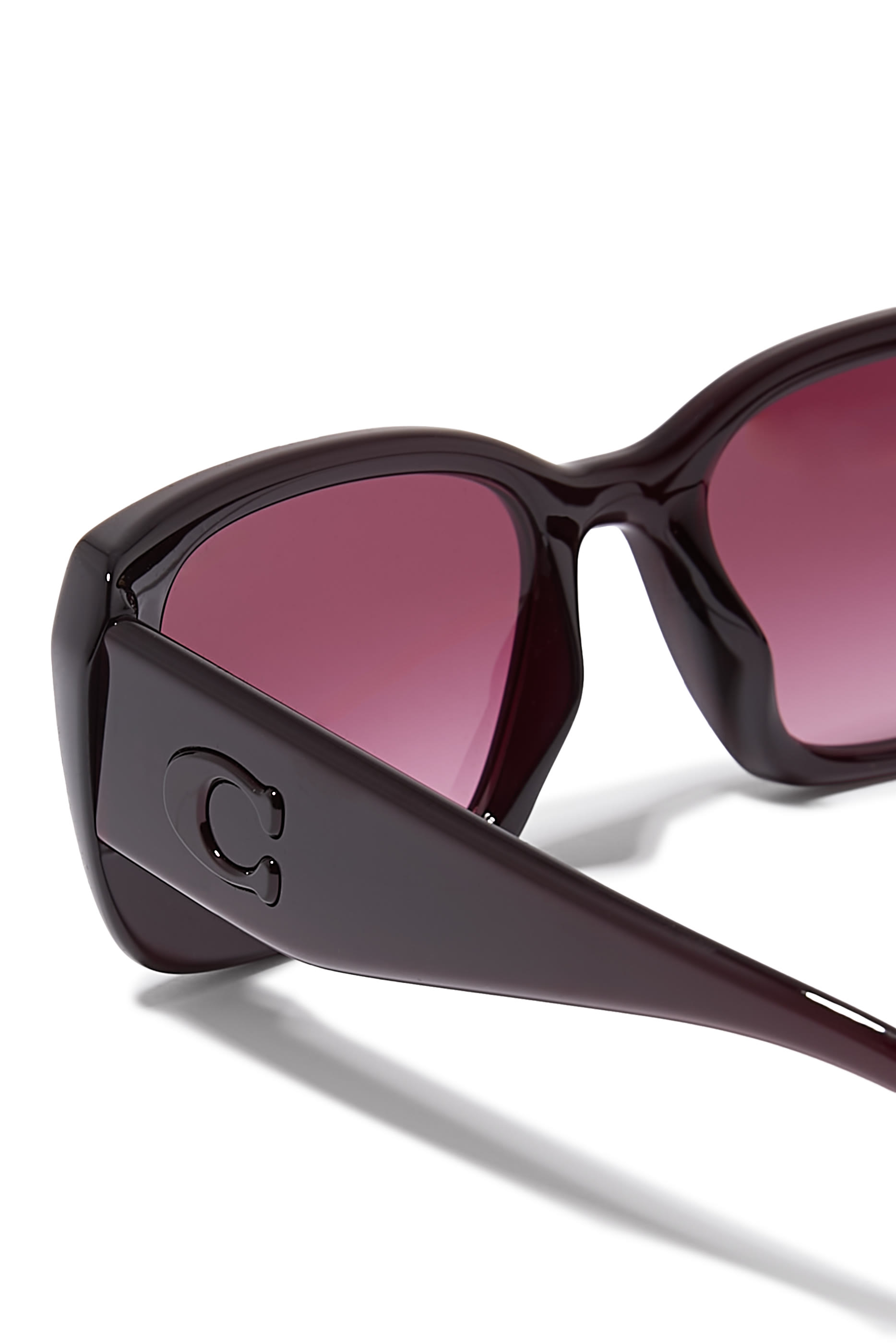 Square-Frame Maxi C Logo Temple Sunglasses