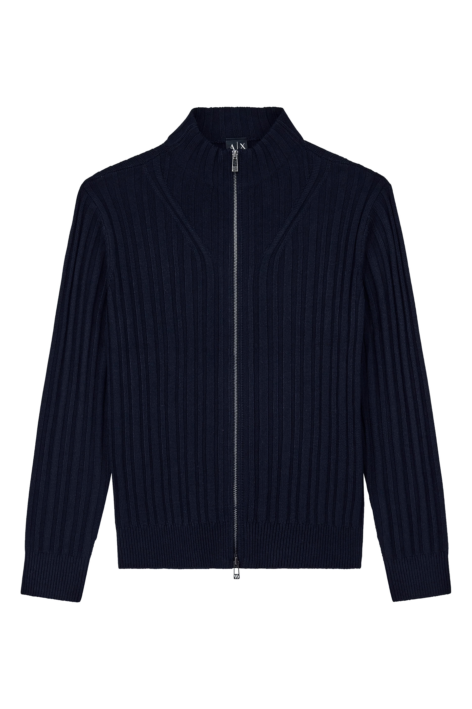Zip-Up Ribbed Cardigan