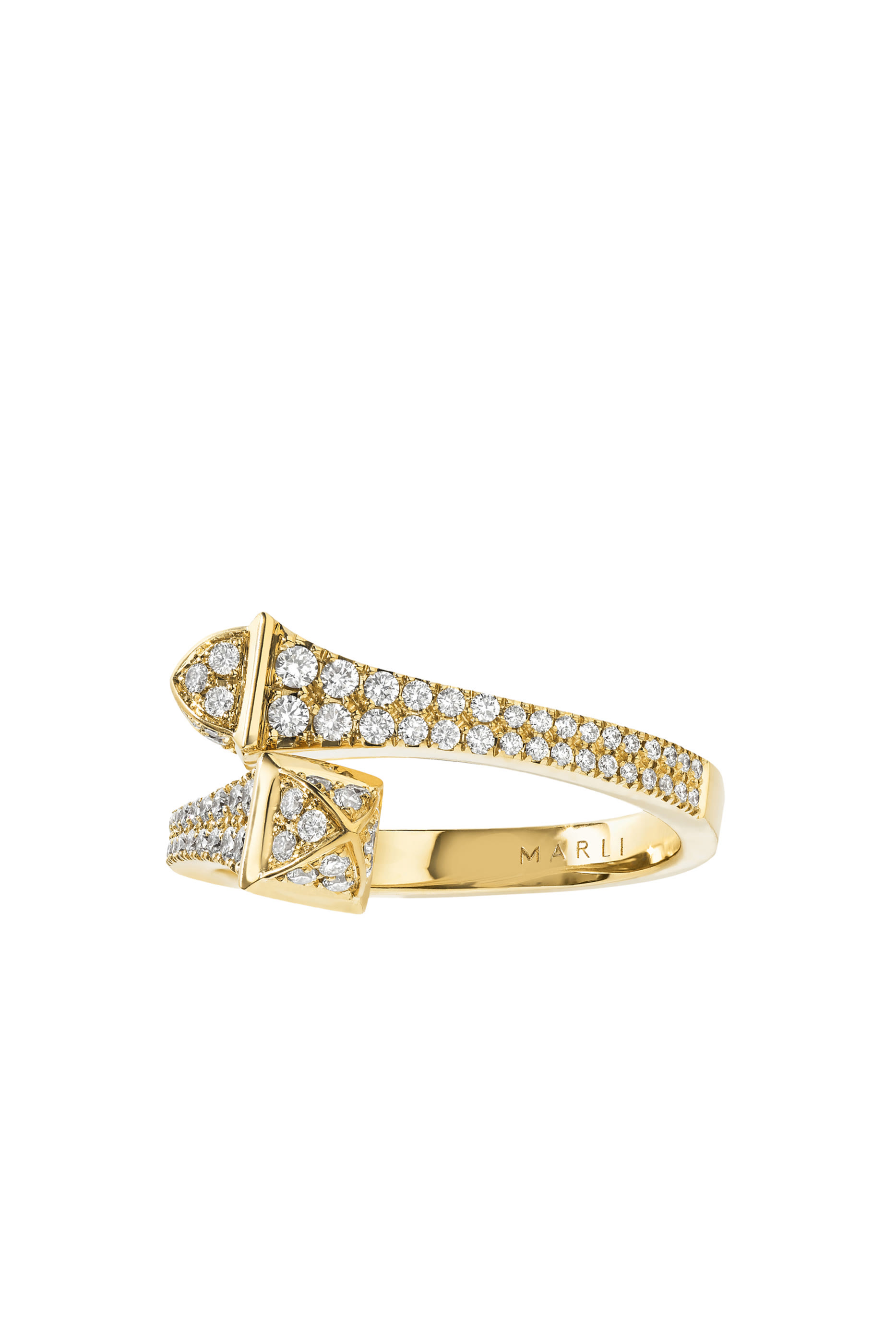 Cleo Slim Ring, 18k Yellow Gold & Diamonds