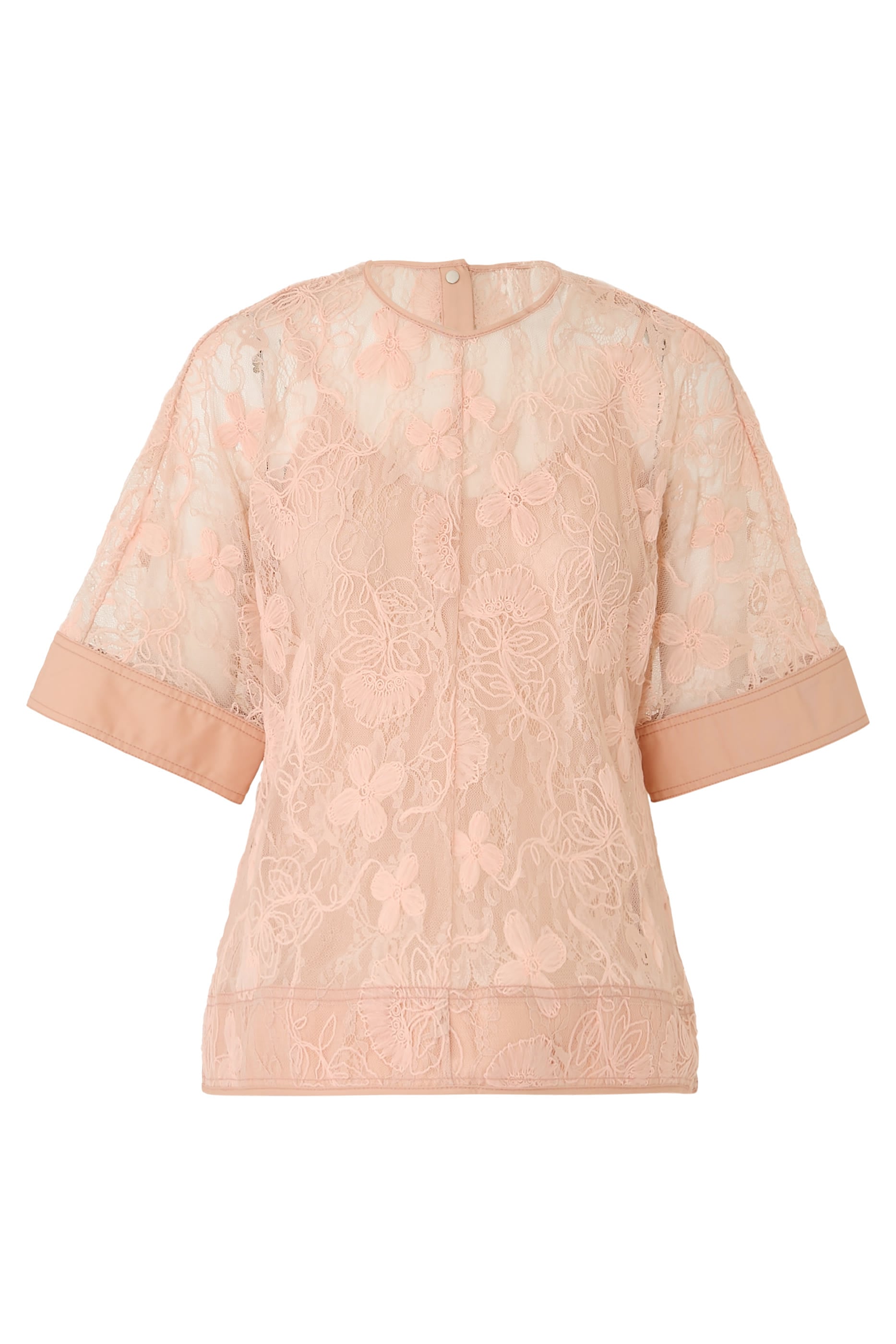 Dimensional Lace Flounce Top
