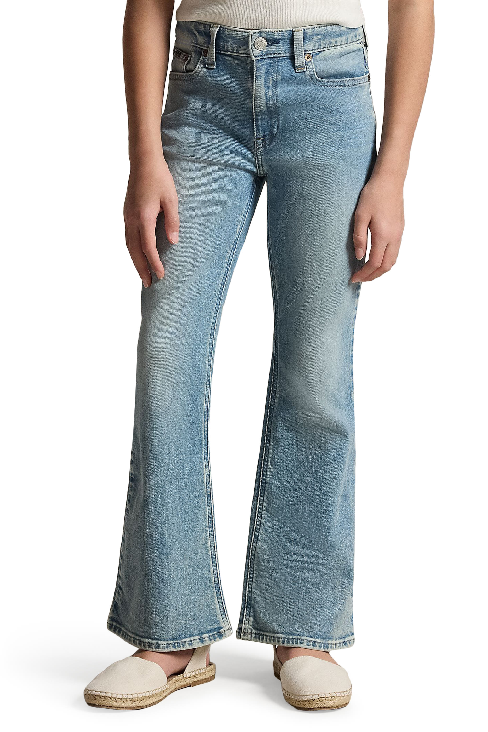  Kids Flared Stretch Denim Jeans