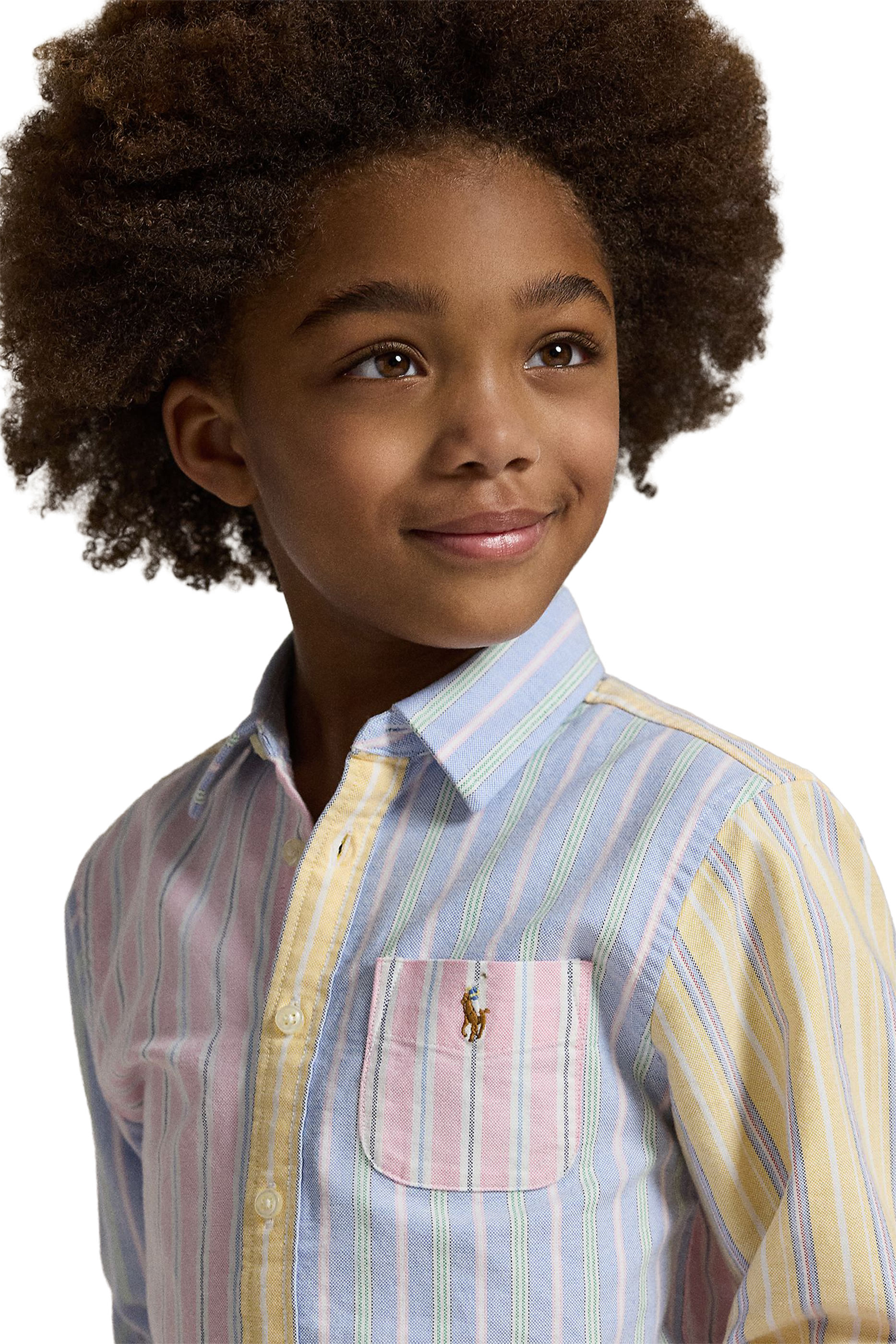 Kids Striped Cotton Oxford Boxy Fun Shirt