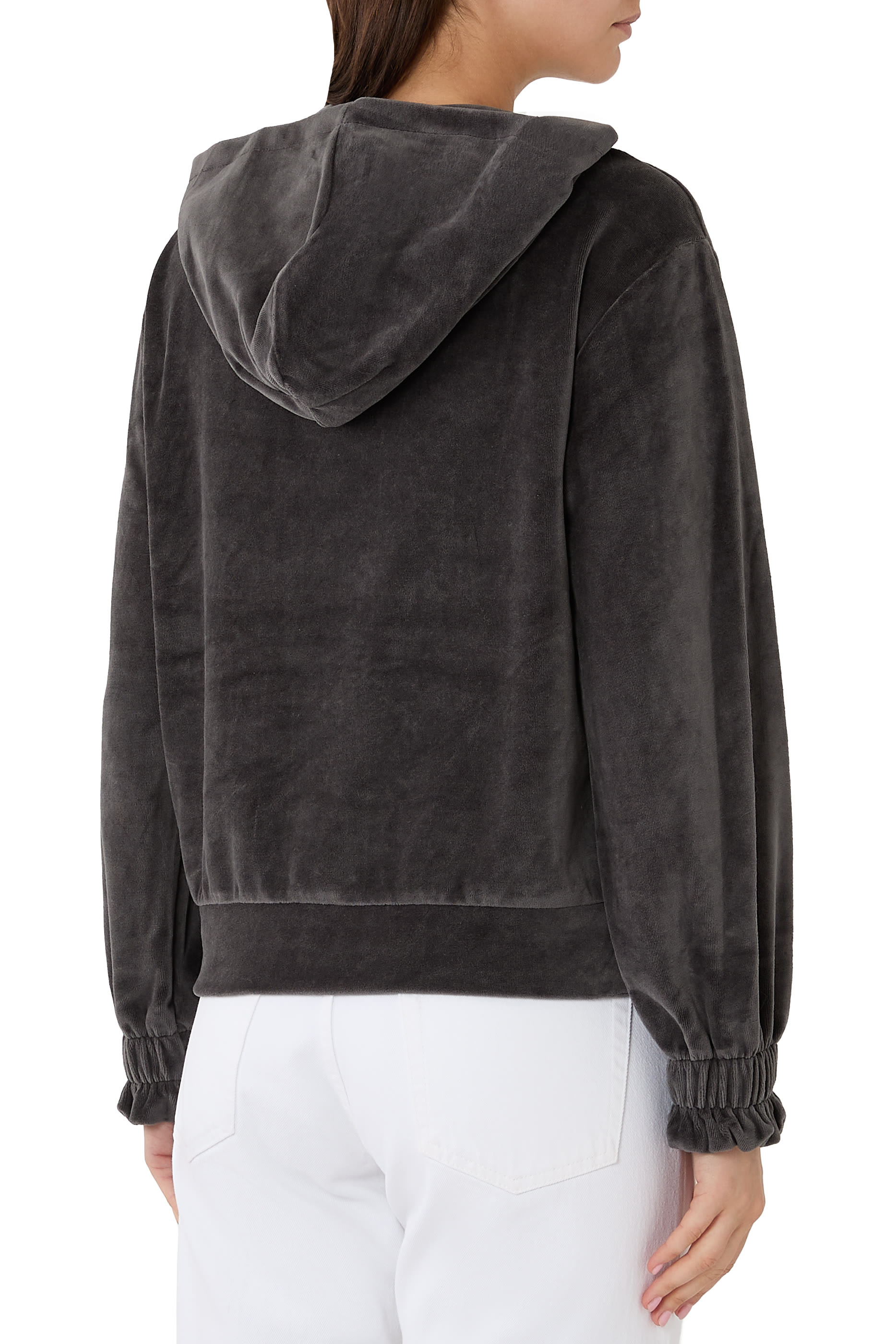 Athletic Velour Full Zip Hoodie