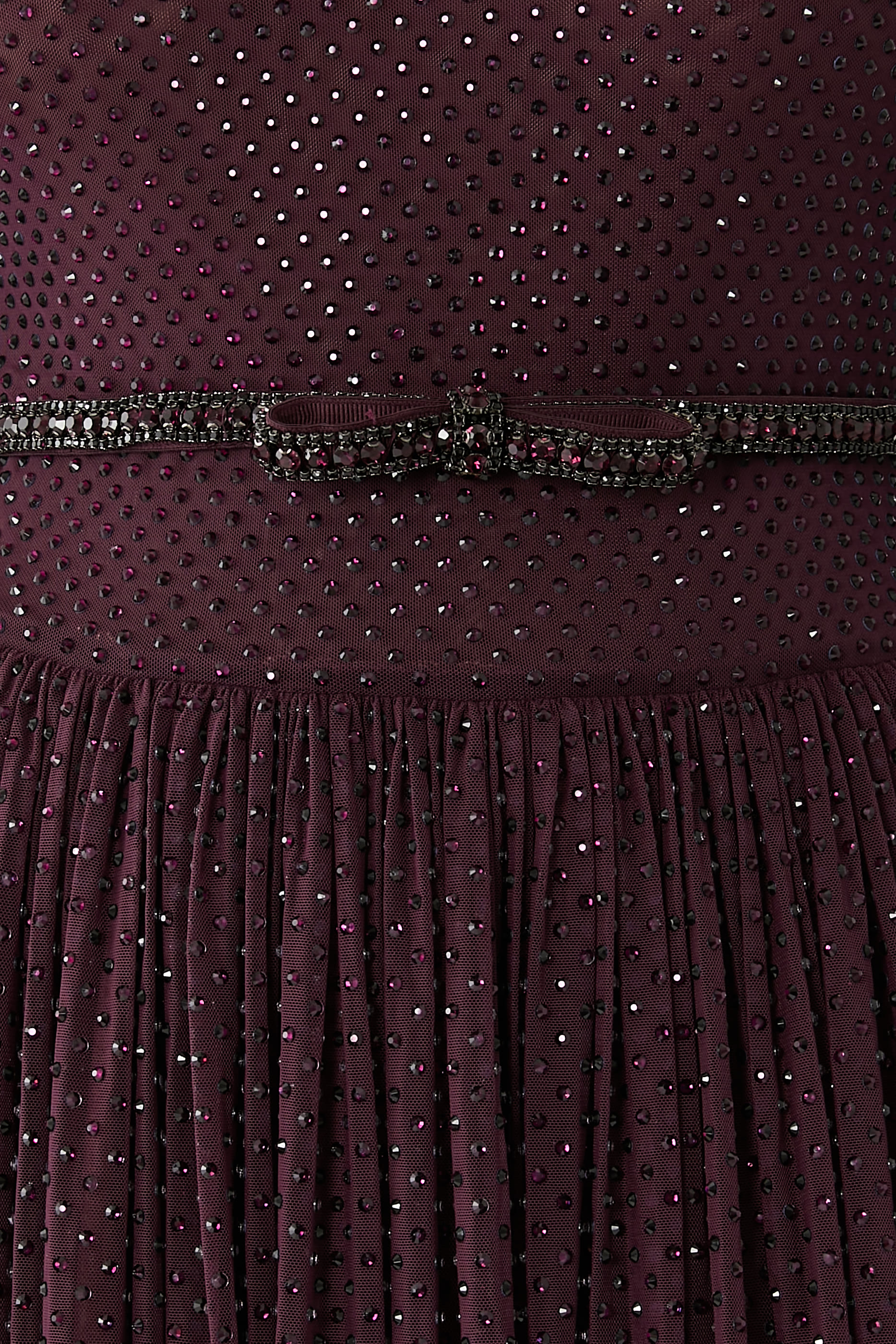 Rhinestone Long Sleeves Maxi Dress