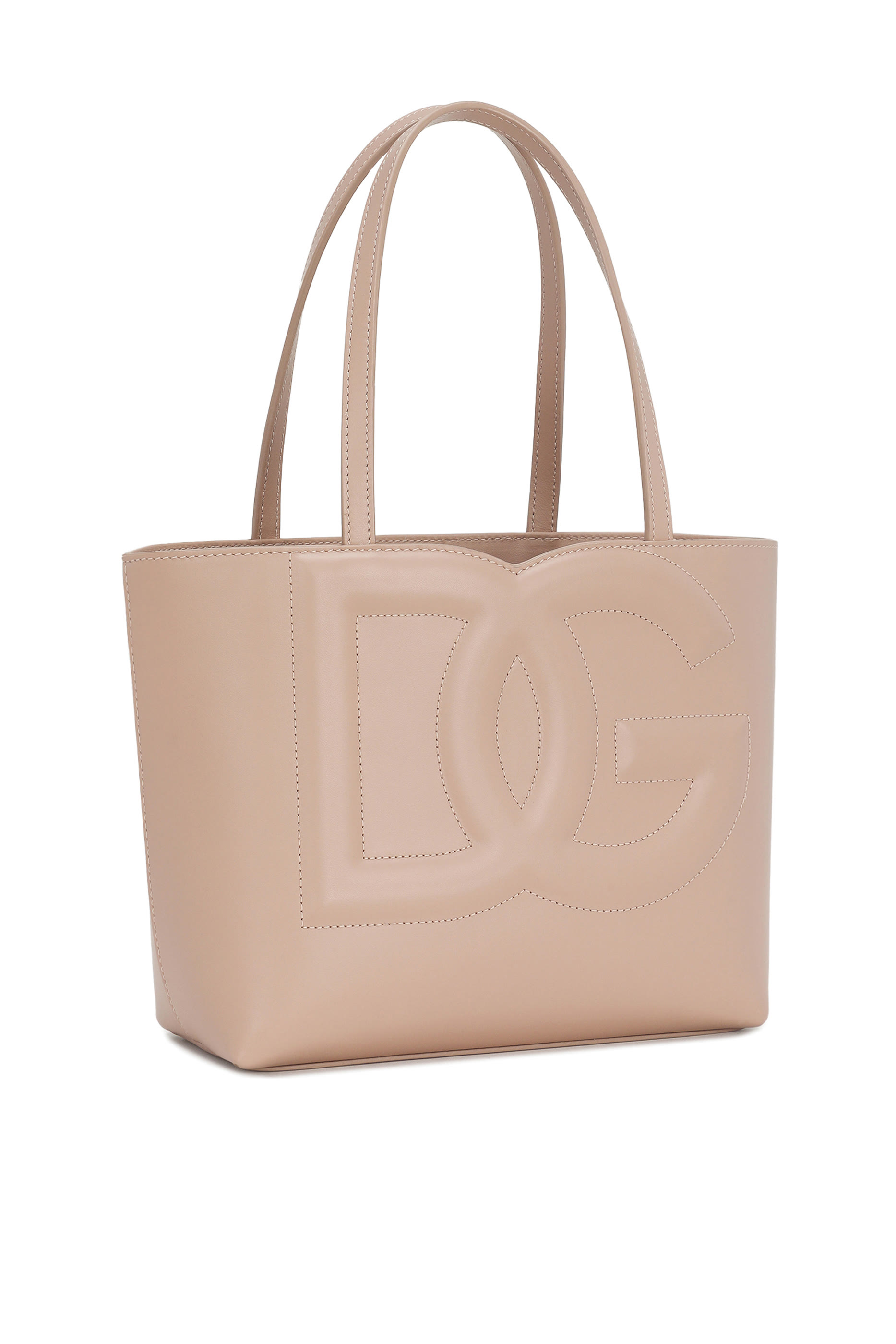 Small Calfskin DG Logo Bag Shopper