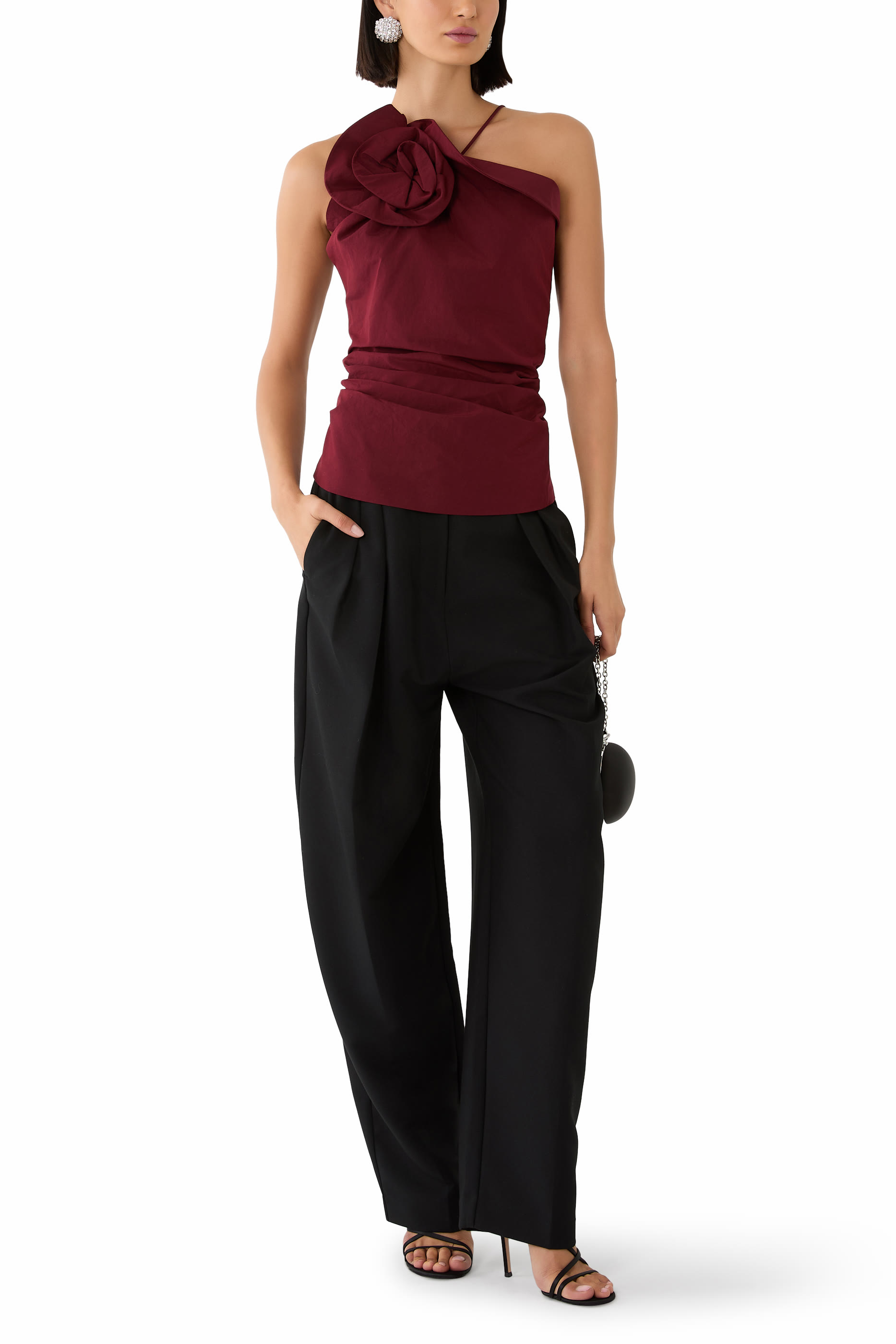 Rose One-Shoulder Top