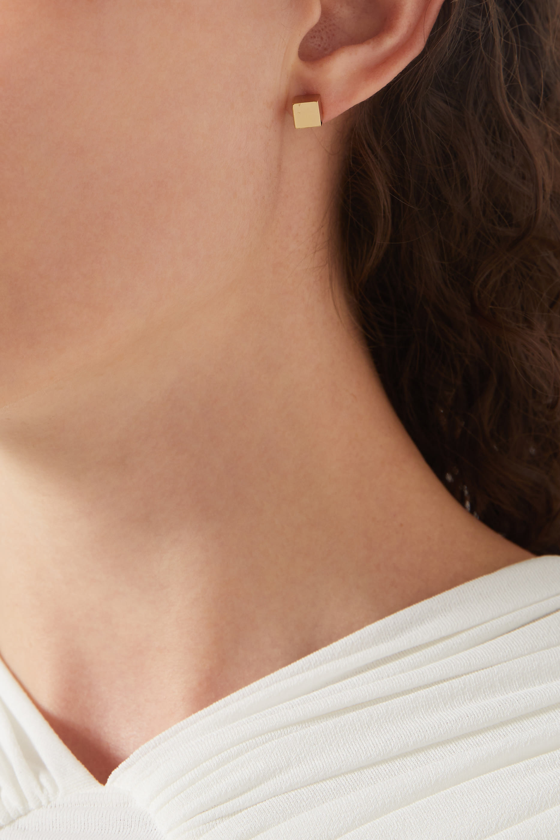 Geo Pop Asymmetrical Studs, Titanium Posts