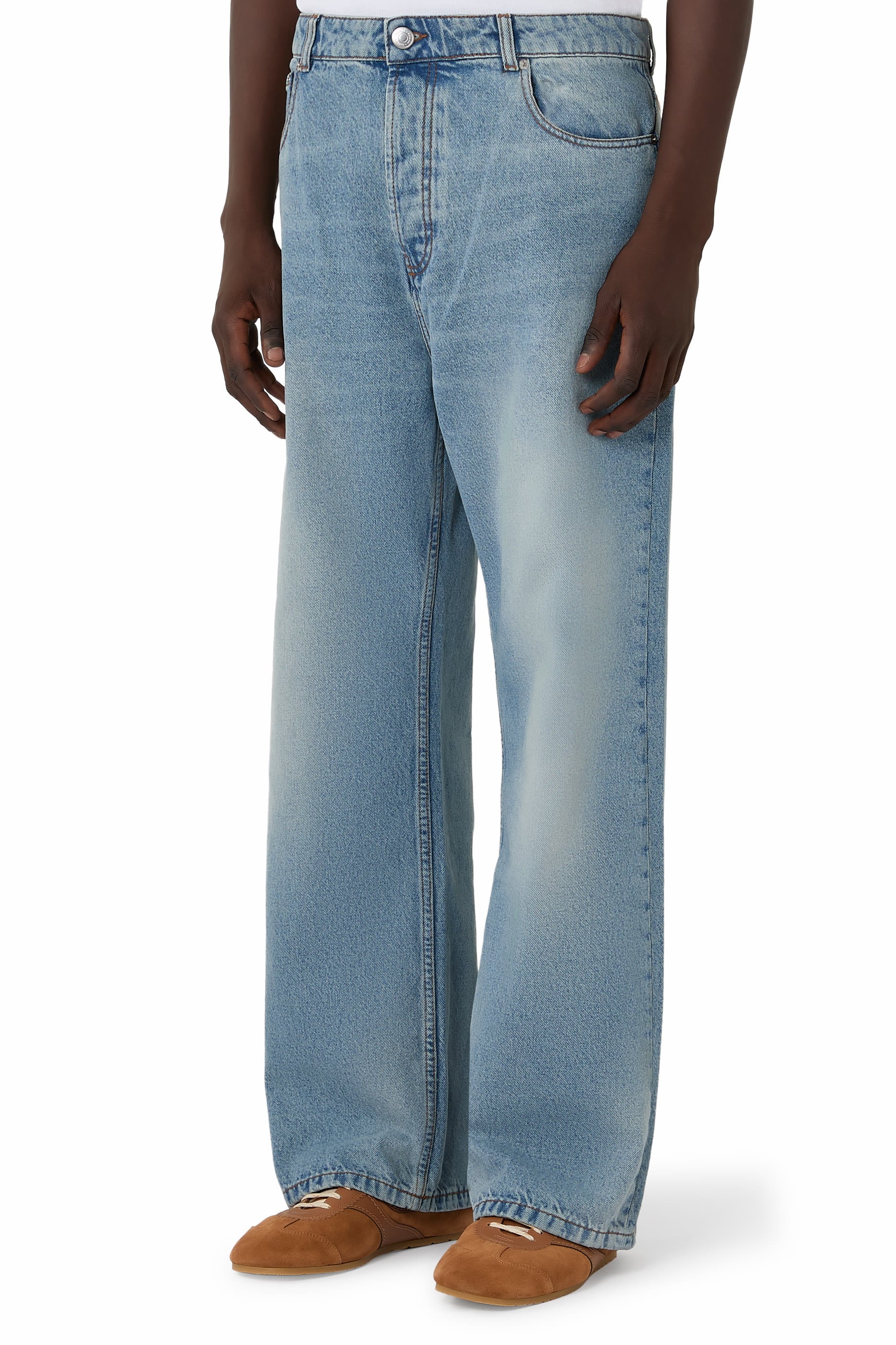 Large-Fit Cotton Jeans