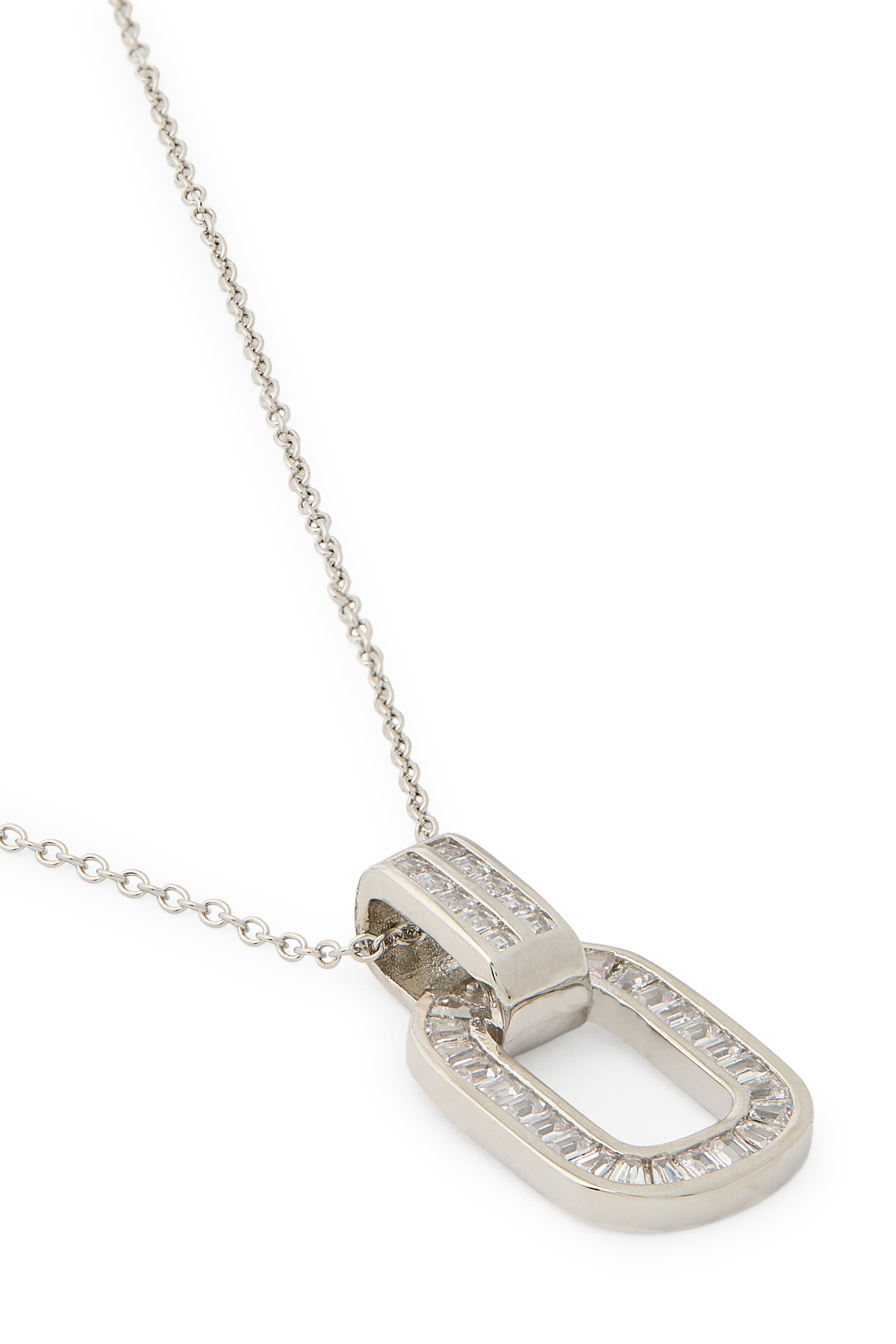 Baguette Door Knocker Pendant Earring Set