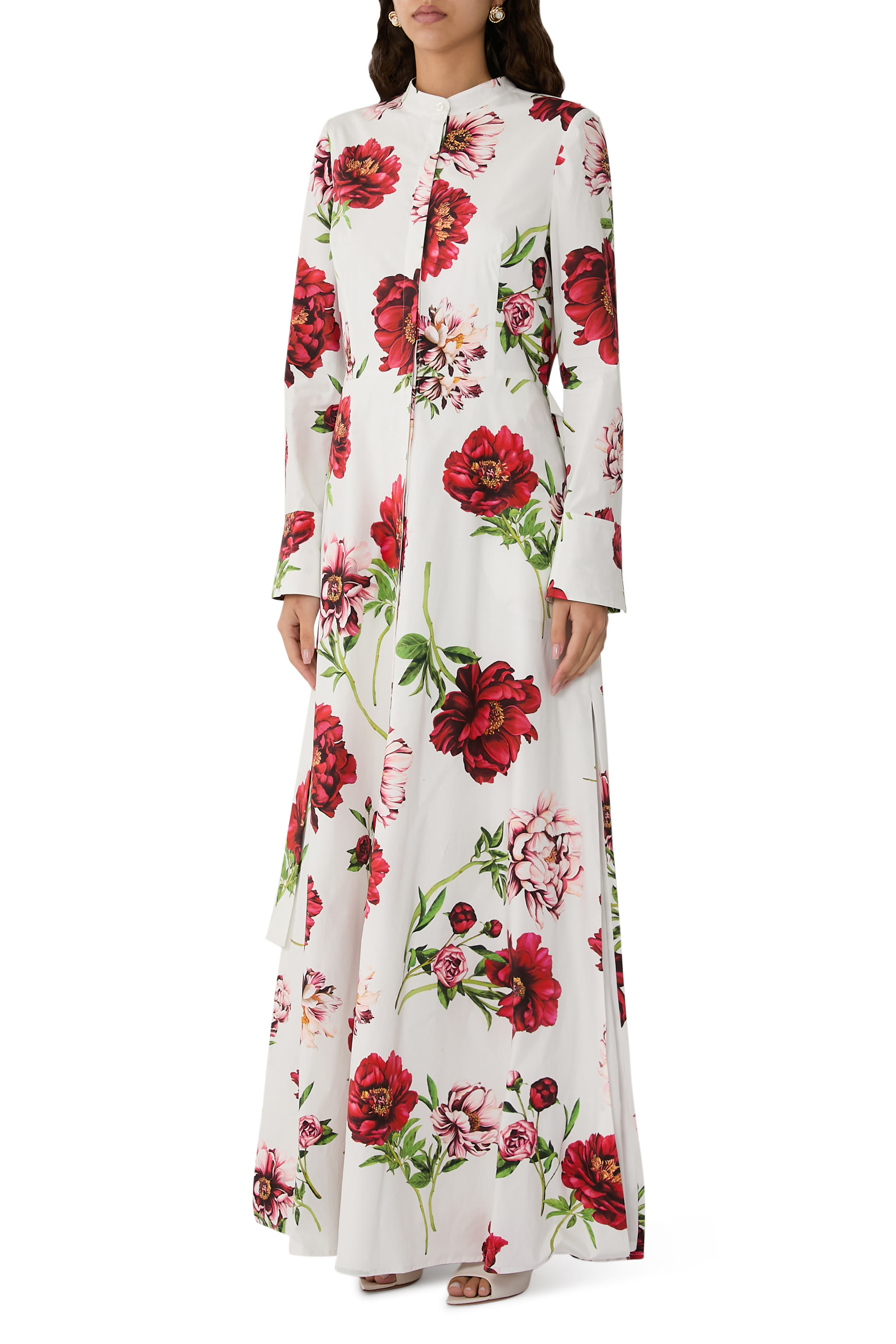 Peony Cotton Poplin Caftan 