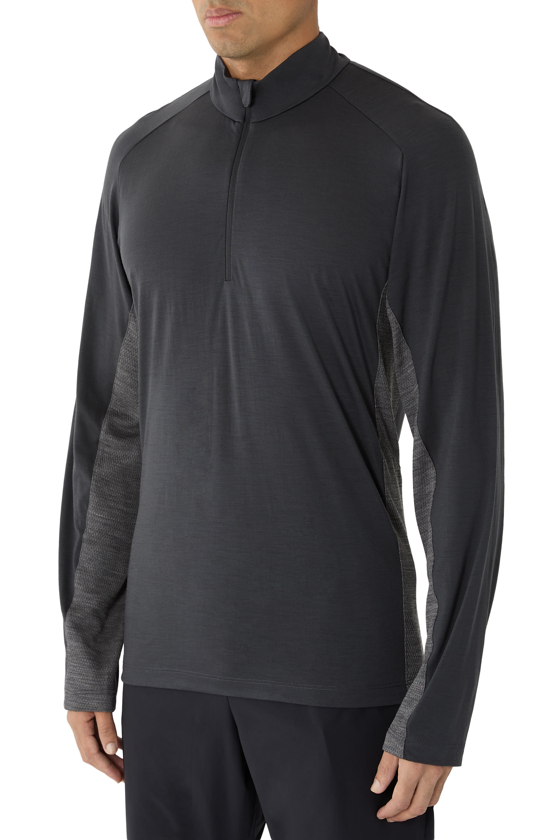 Half-Zip Long Sleeves T-Shirt