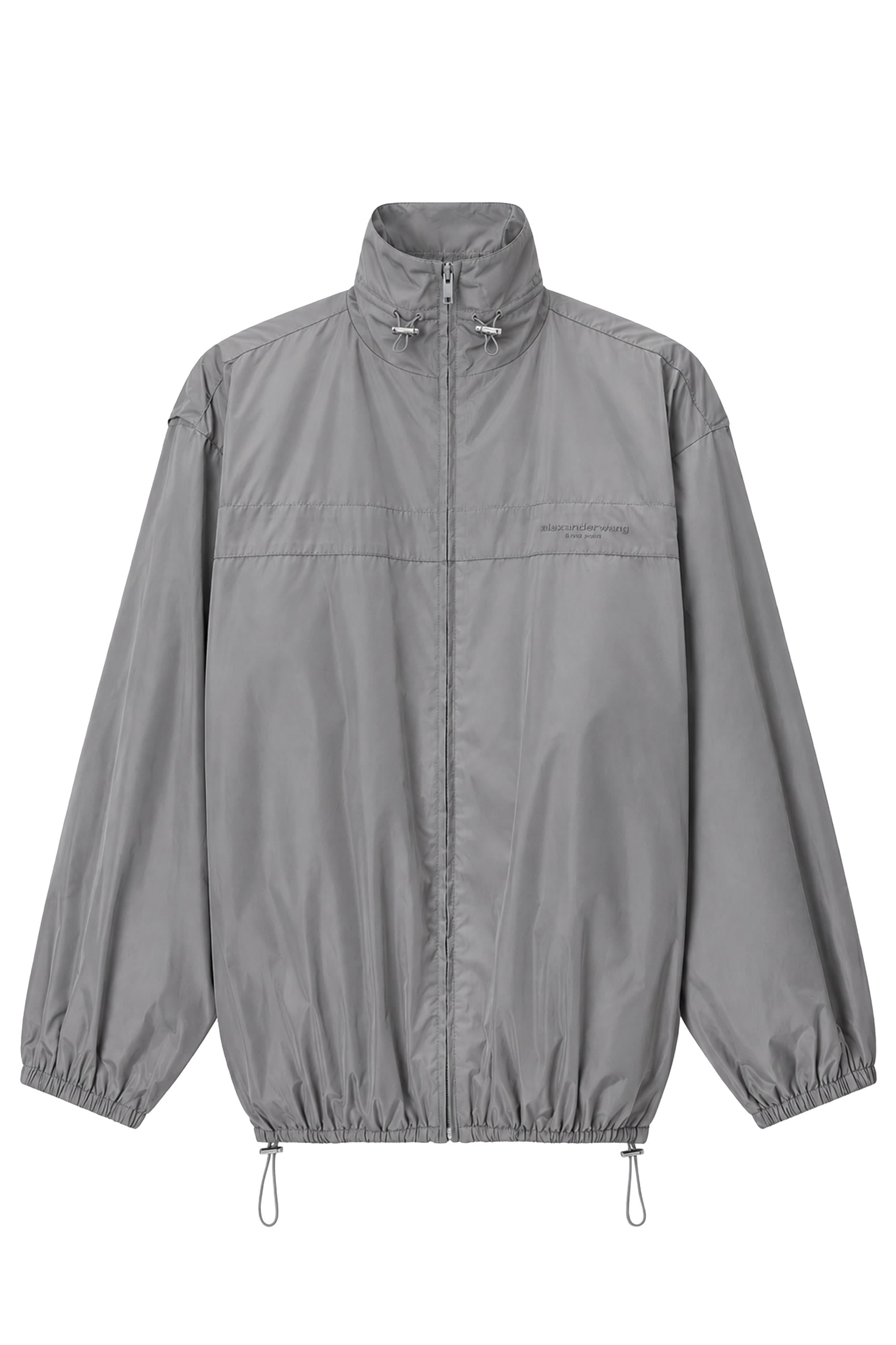 Oversized Track Jacket With Gathered Collar