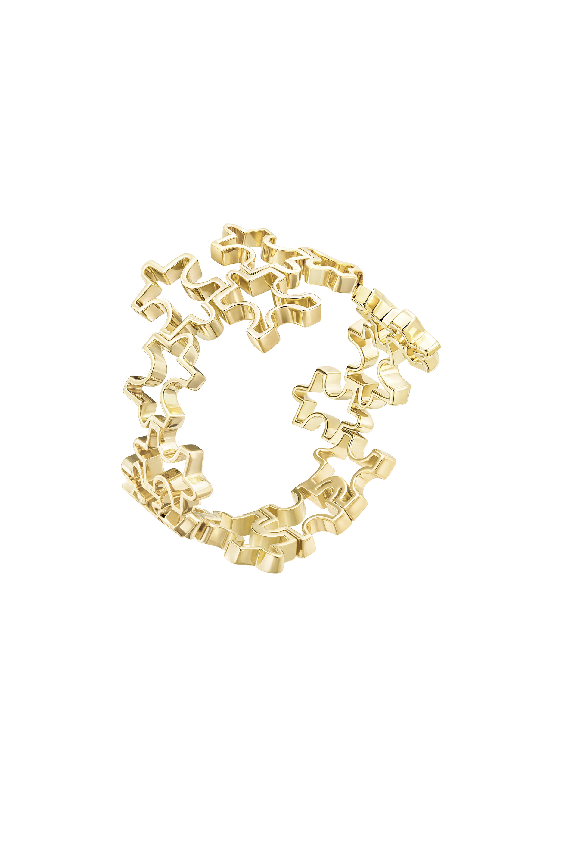  Puzzle Cage Ring, 18K Yellow Gold