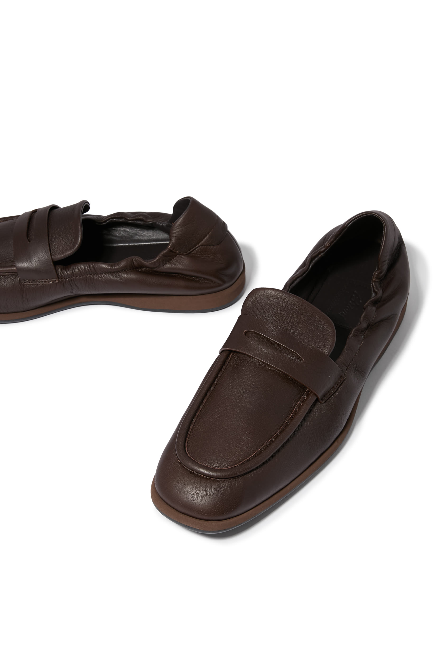 Elk Leather Penny Loafers 