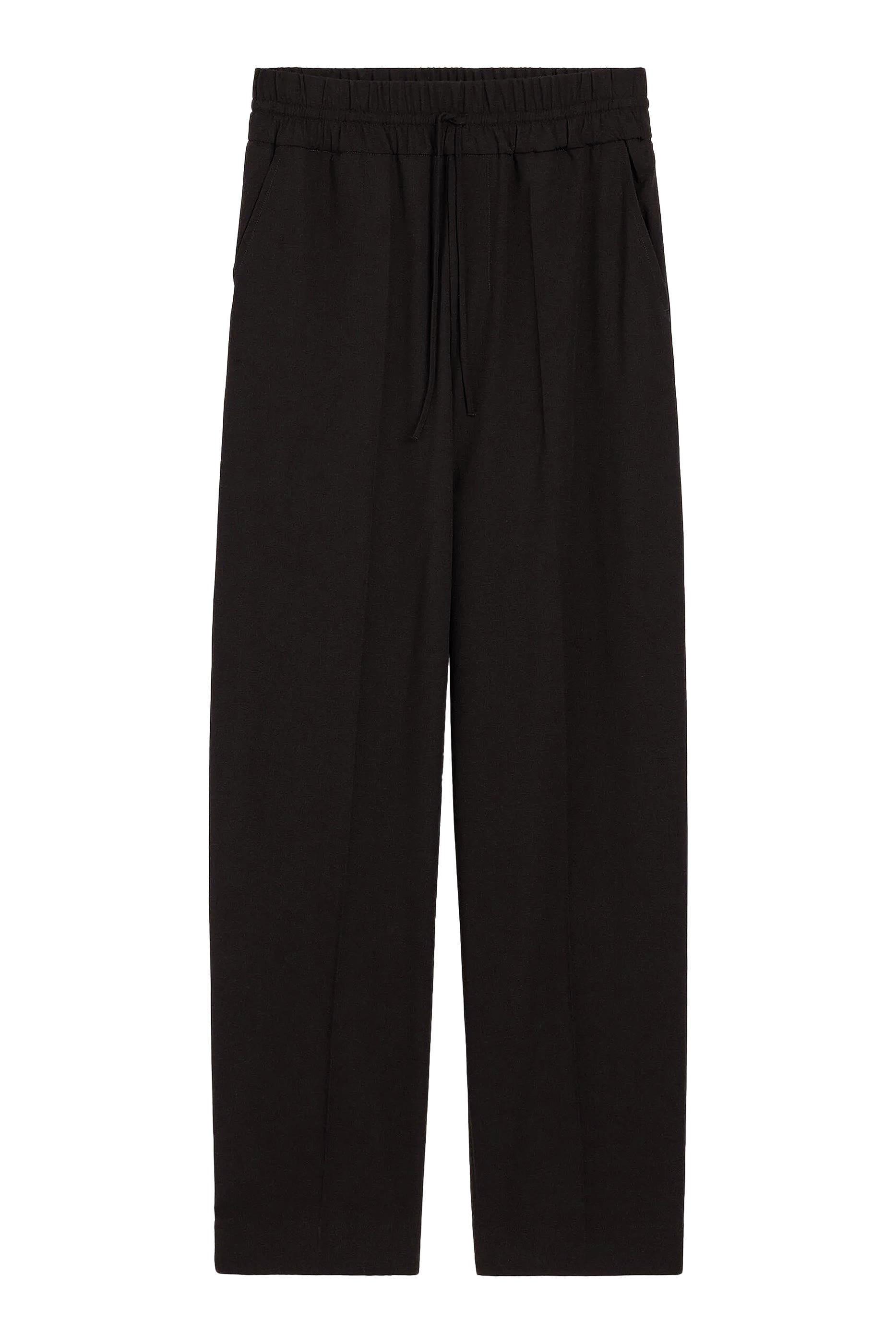 Elasticated-Waist Wool Trousers
