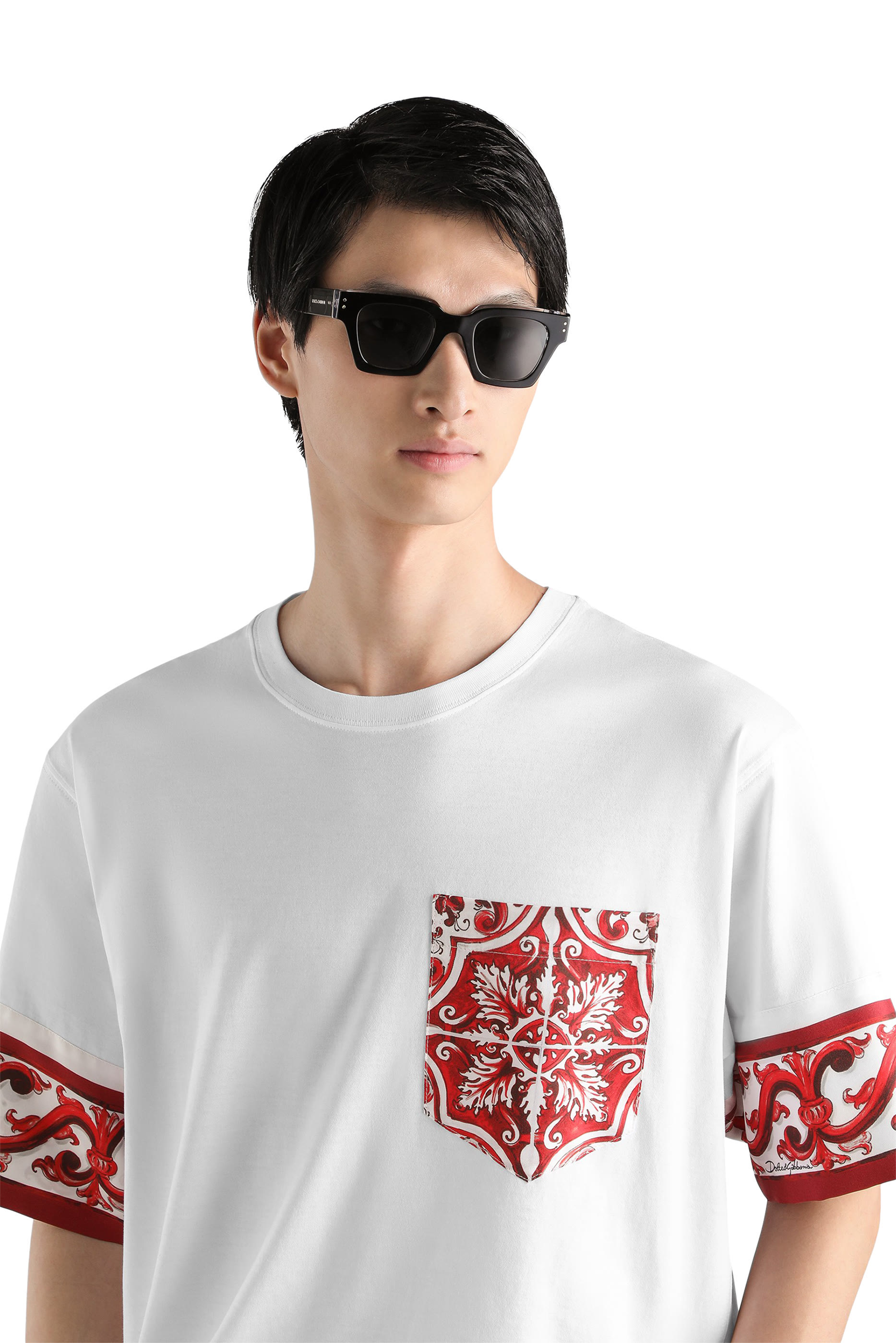 Majolica-Print T-Shirt in Cotton