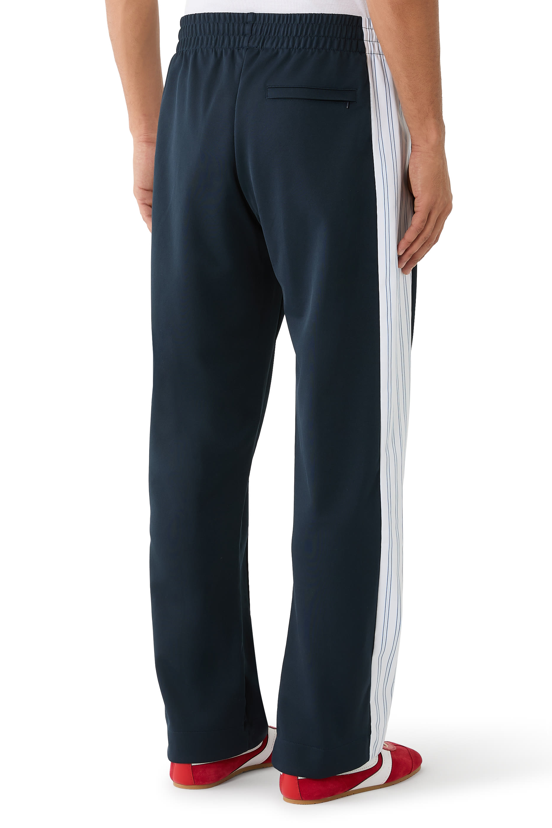 Pinstripe Panelled Track Pants