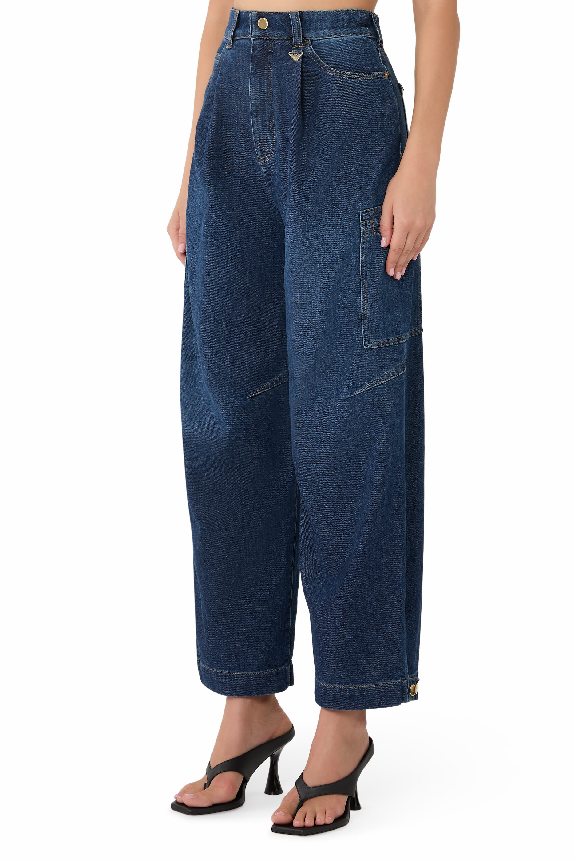 Wide-Leg Denim Jeans 