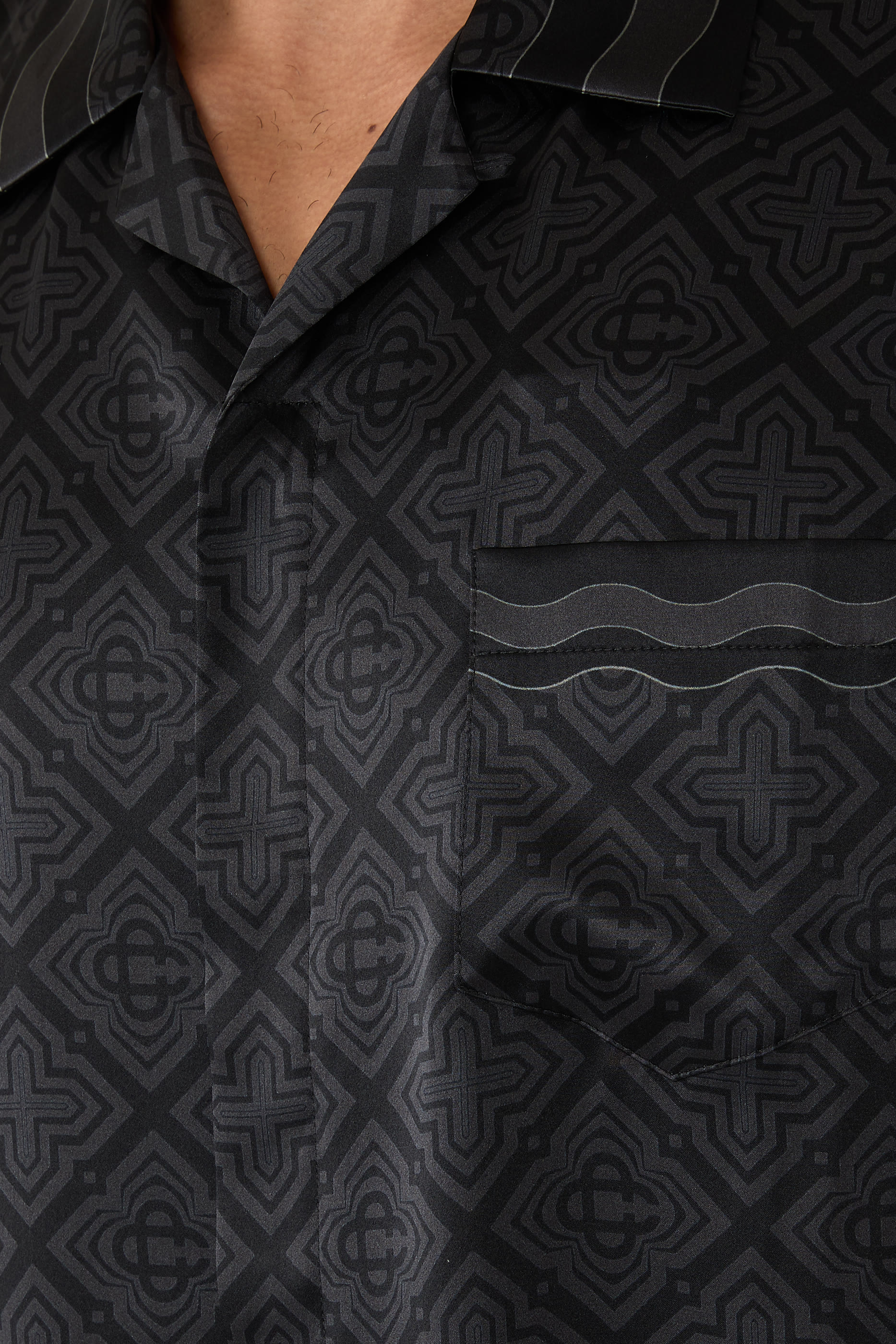 Radiating Monogram Silk Shirt