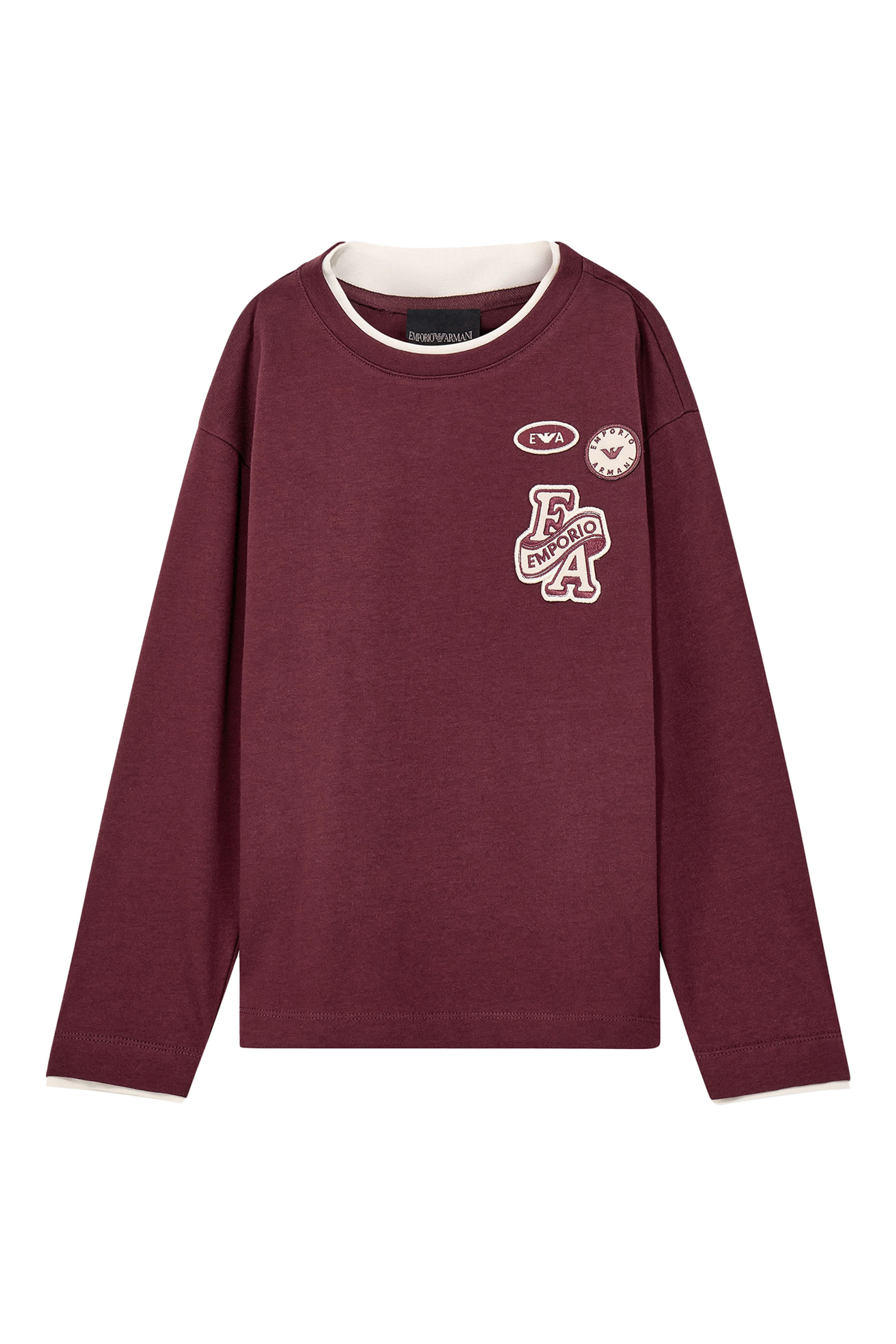 Kids Embroidered Patch Long Sleeves T-Shirt