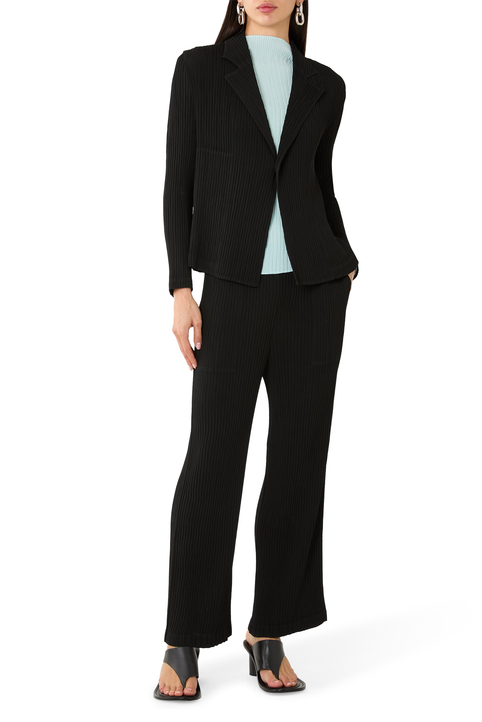 Hatching Pleats Jacket