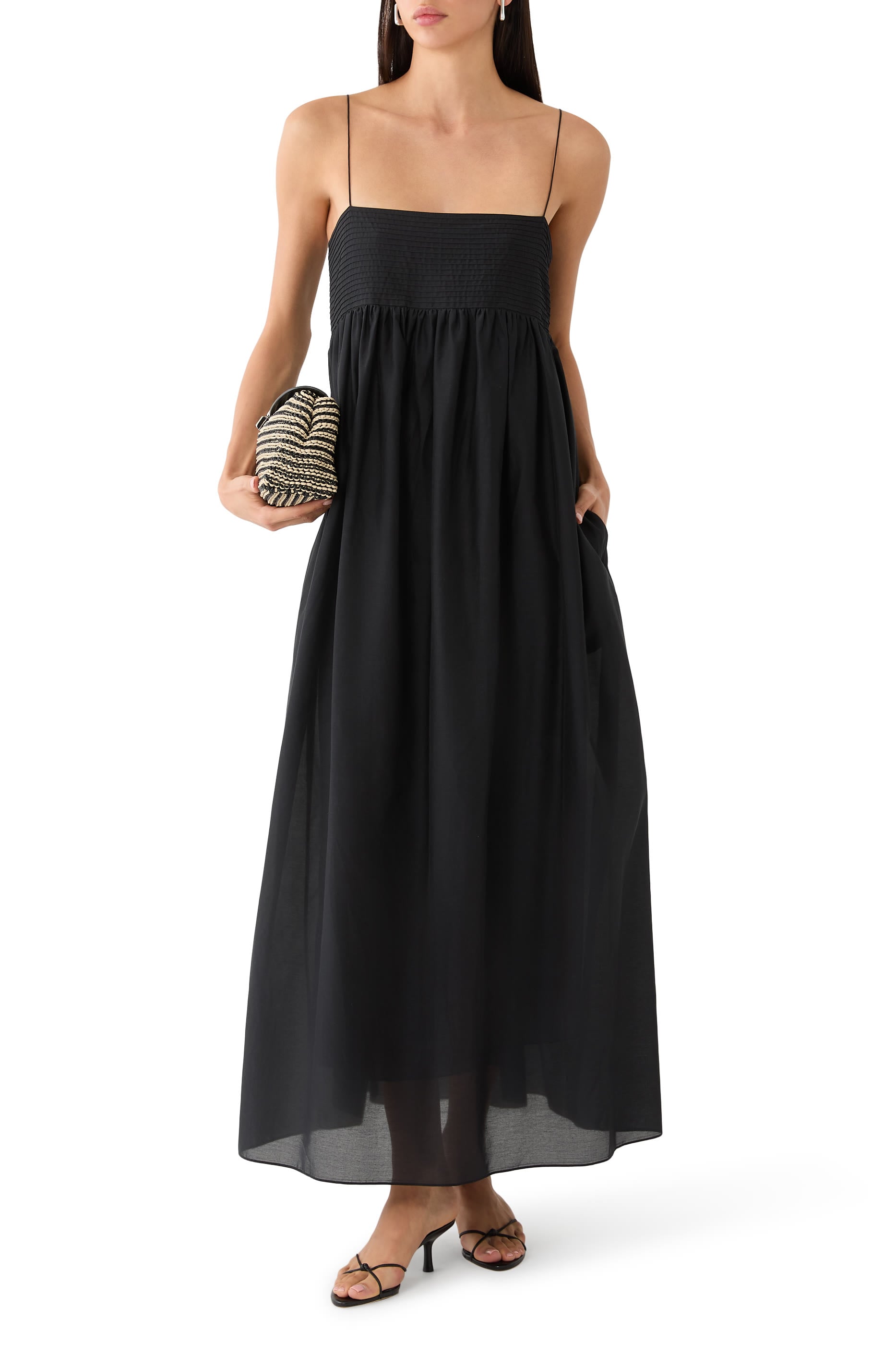 Empire Pintuck Bodice Dress