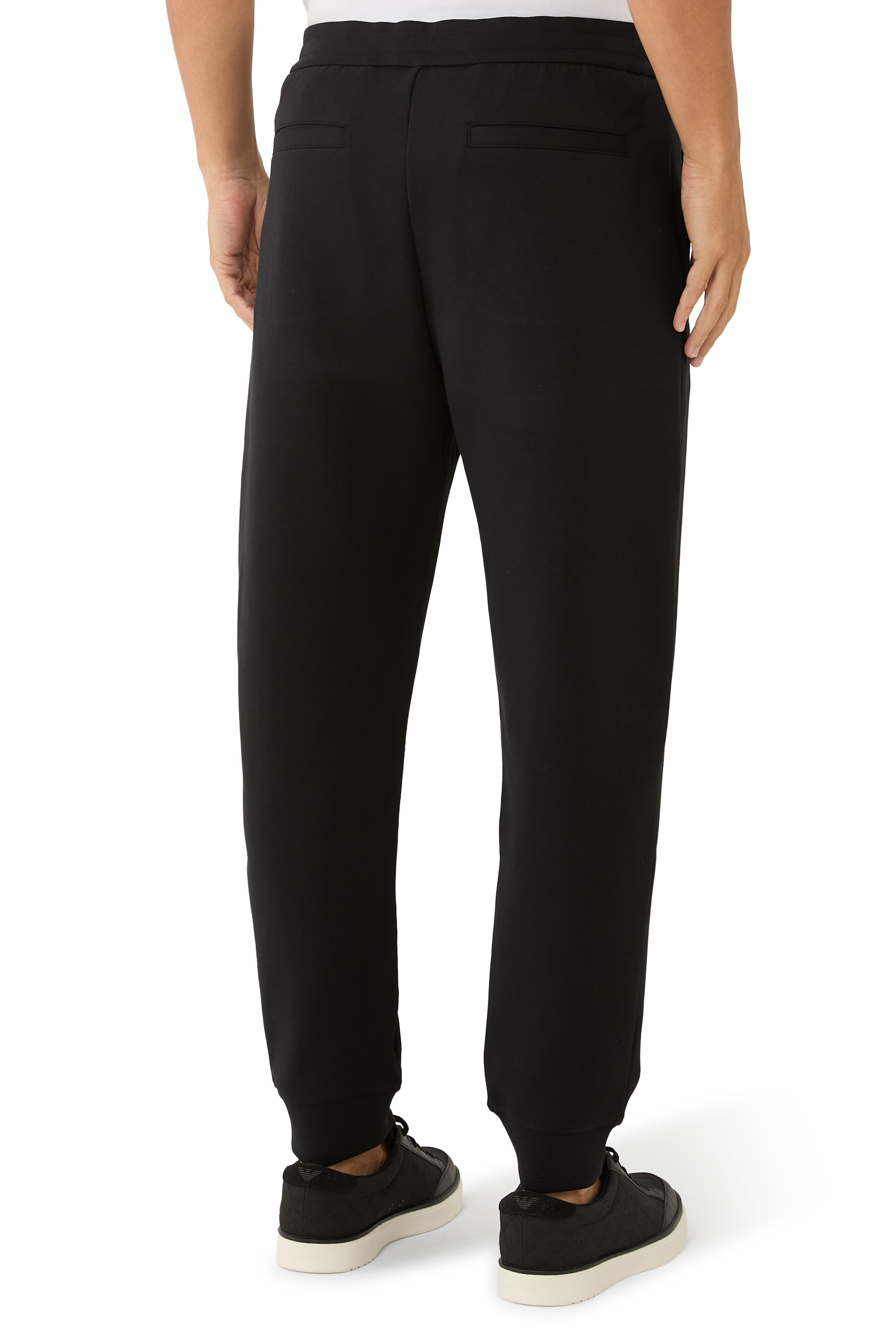 Embroidered EA Logo Double-Jersey Joggers