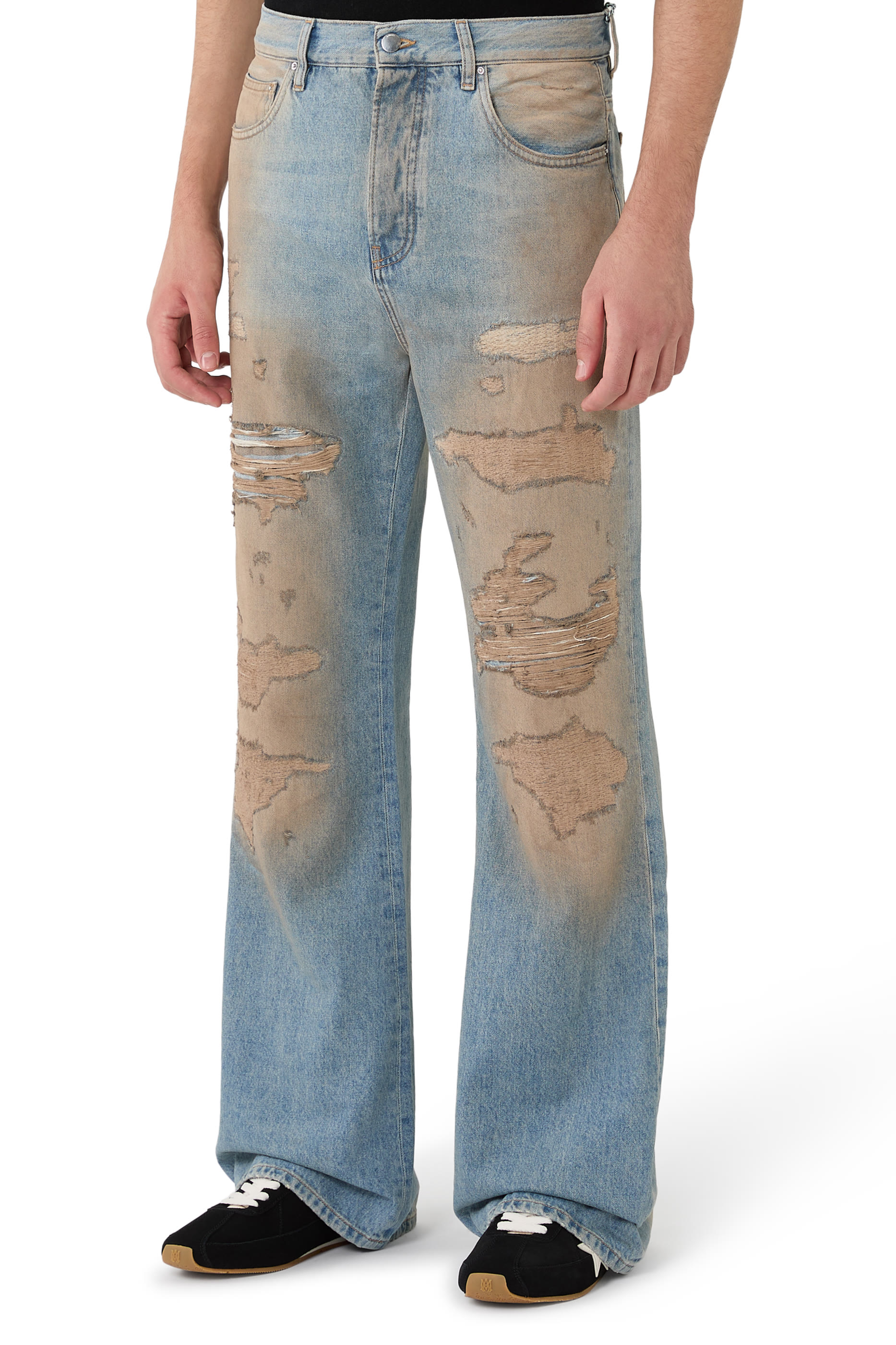Repaired Boot Cut Jeans