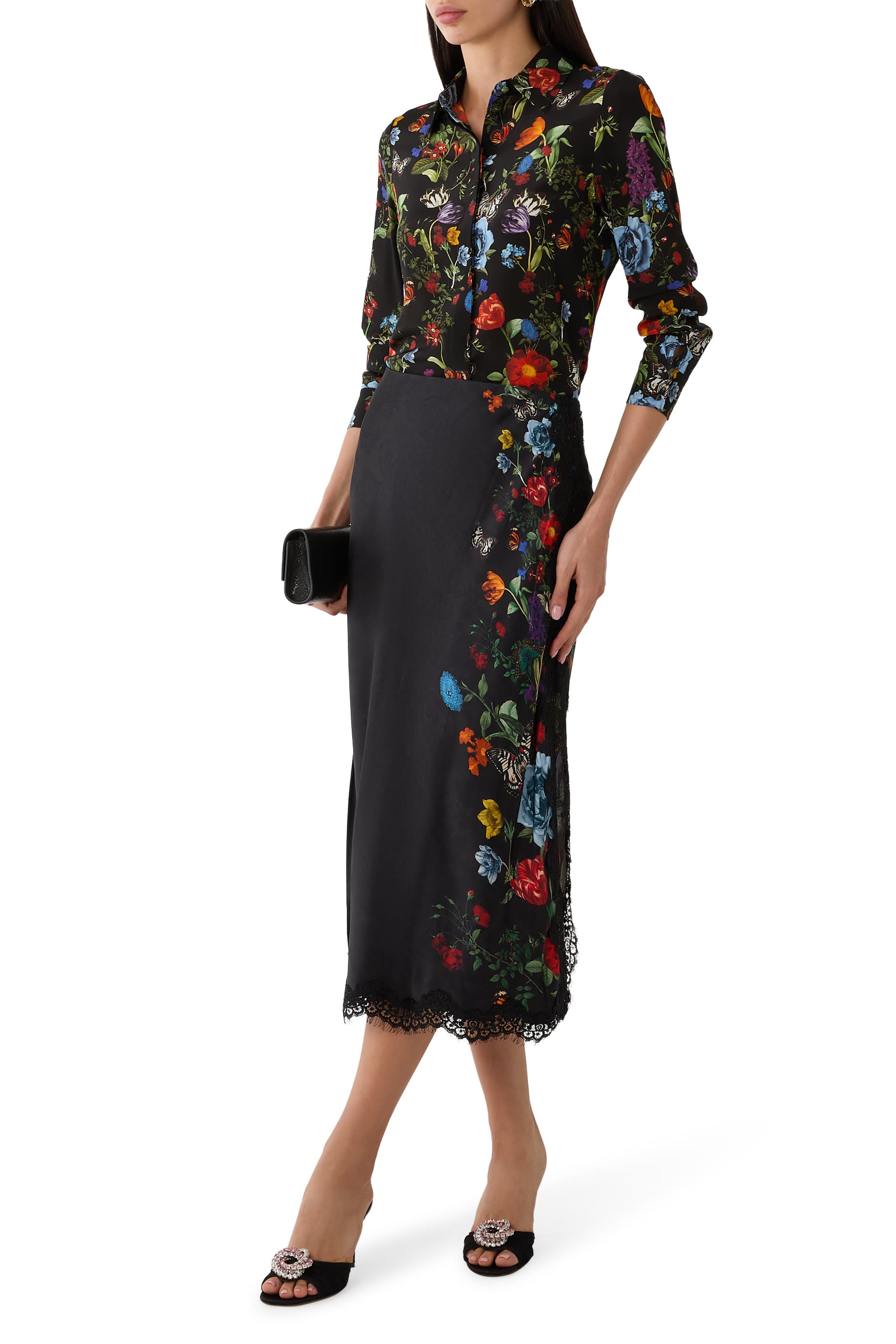 Maeve Lace Trim Slip Skirt 