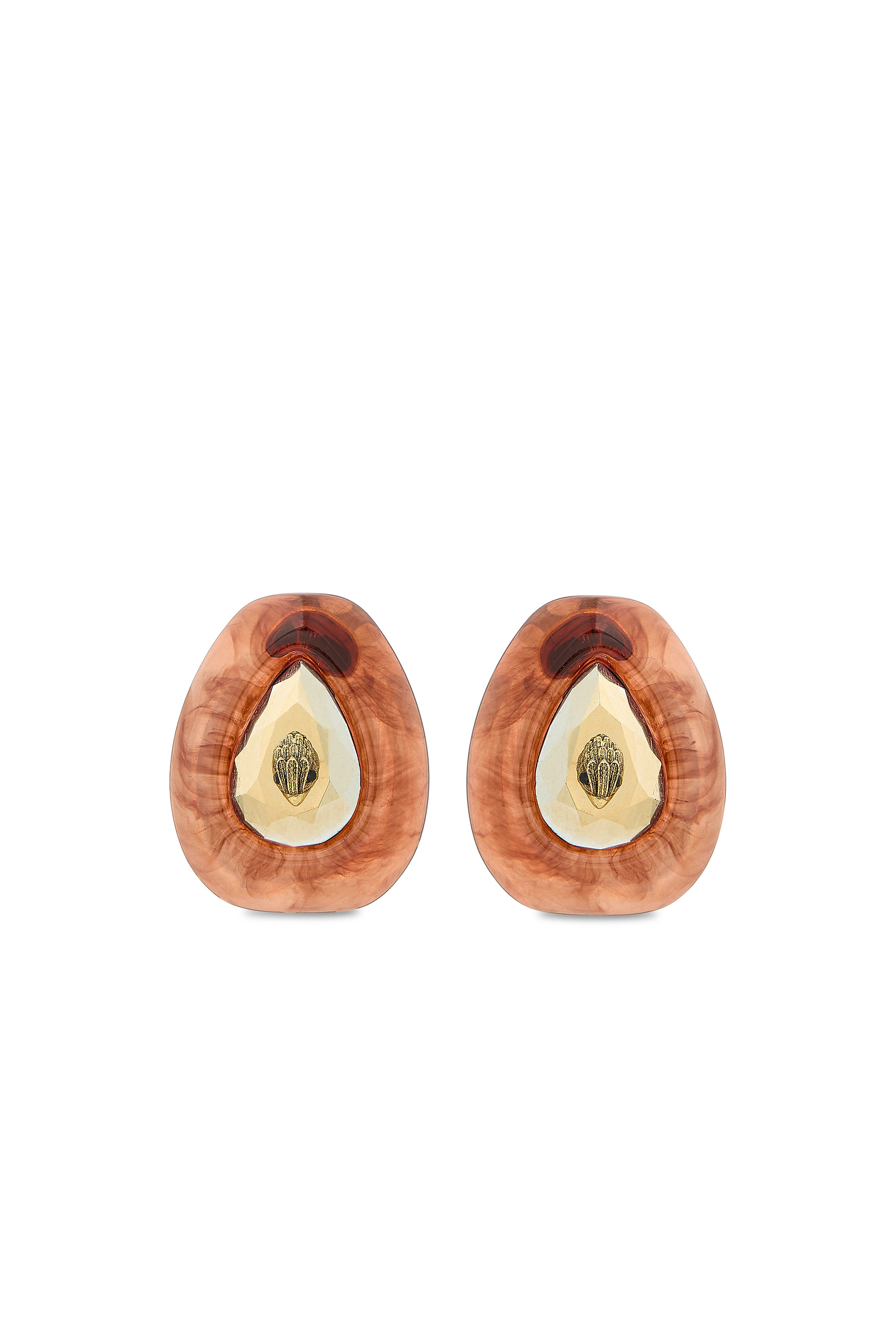 Ophelia Stud Earrings, Brass & Glass Crystal