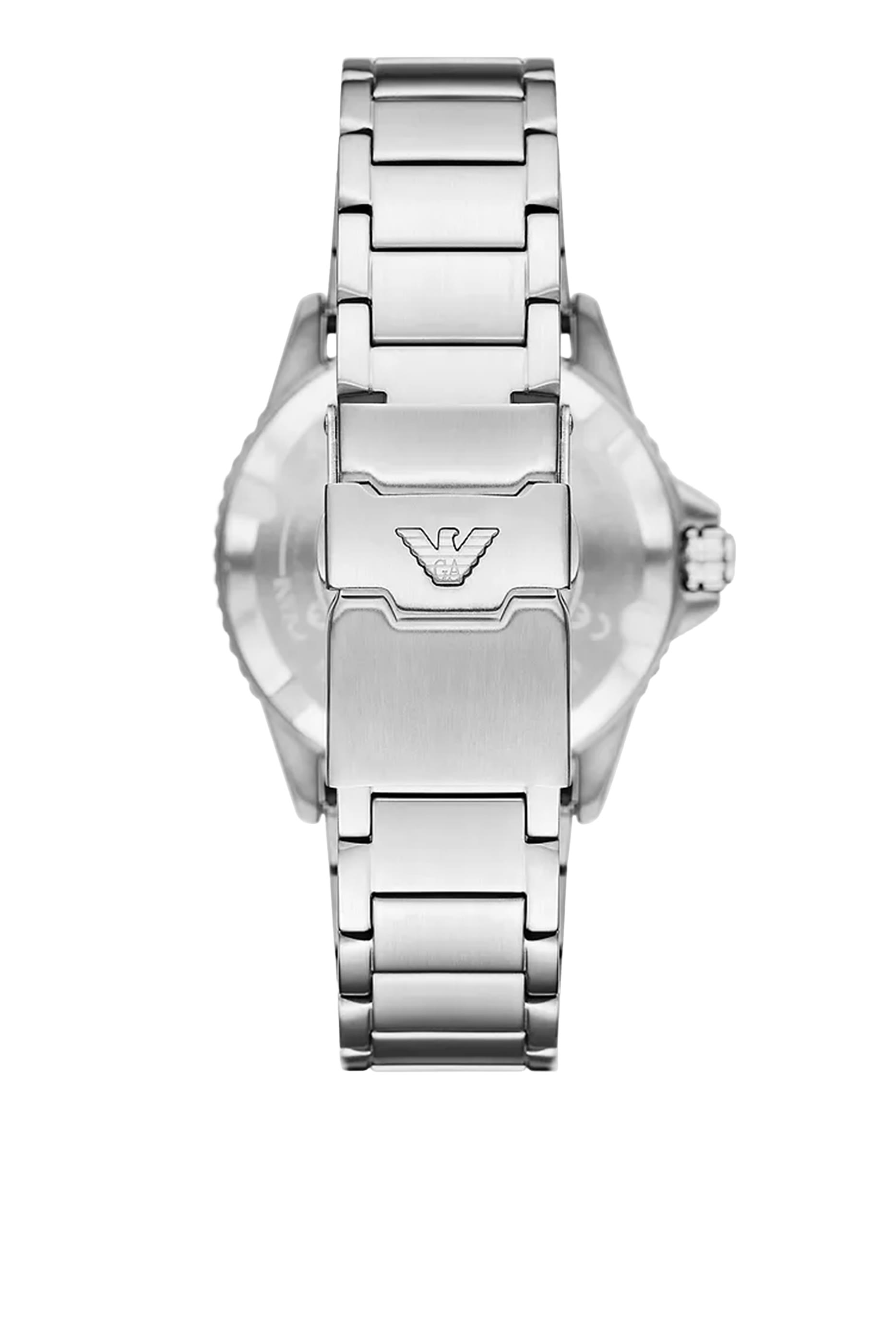 World Explorer Solar-Powered Three-Hand Stainless Steel Watch