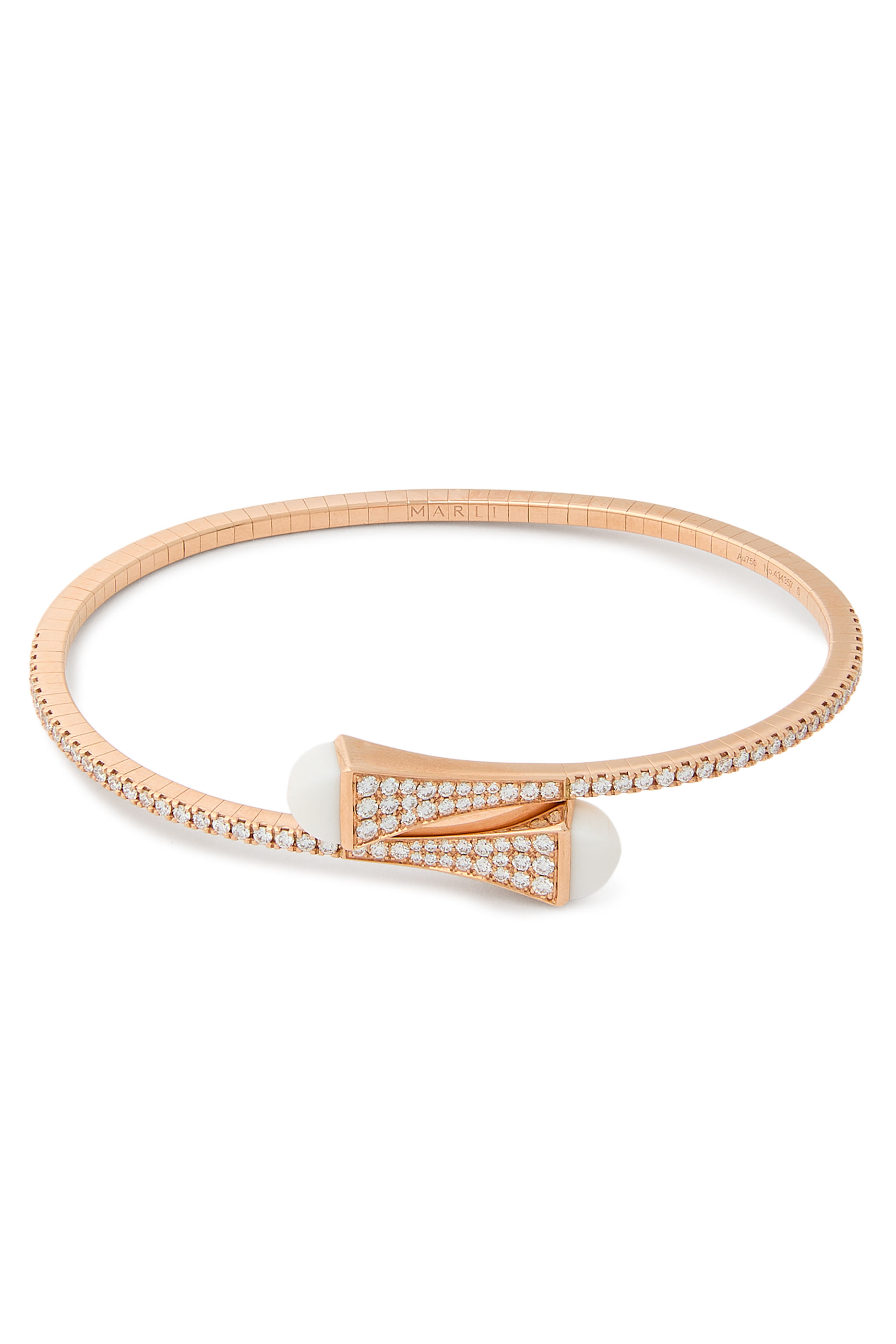 Cleo Slim Slip-On Bracelet, 18k Rose Gold & Diamonds