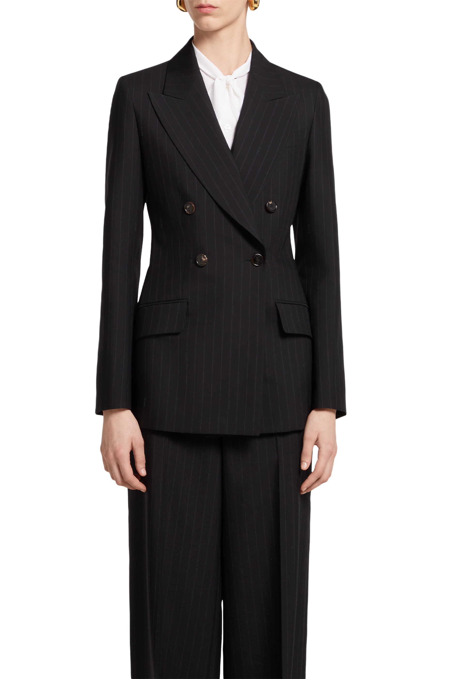 Double-Breasted Pinstripe Jacket