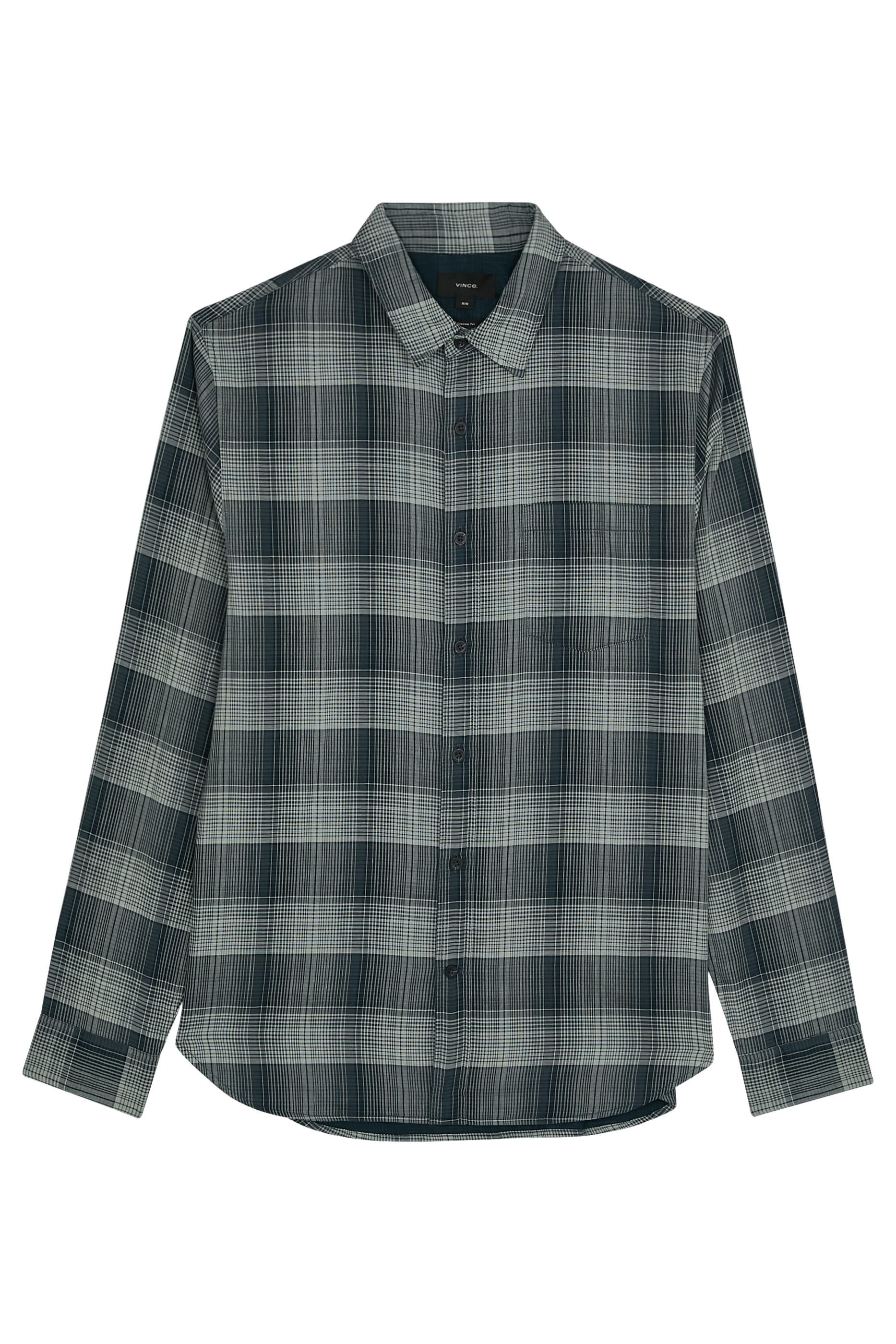 Big Sky Plaid Cotton Button-Front Shirt 
