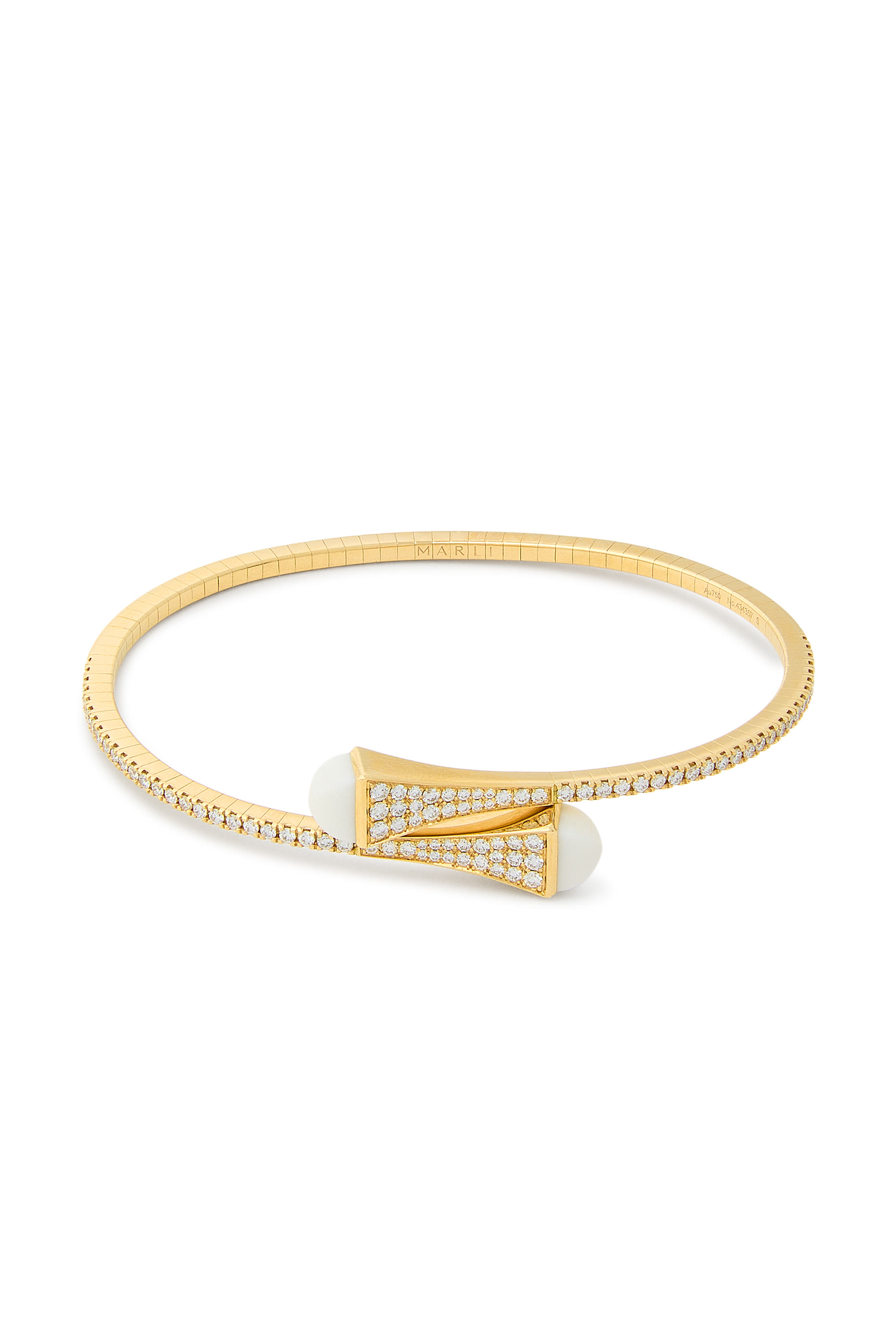 Cleo Midi Slip-On Bracelet, 18k Yellow Gold & Diamonds