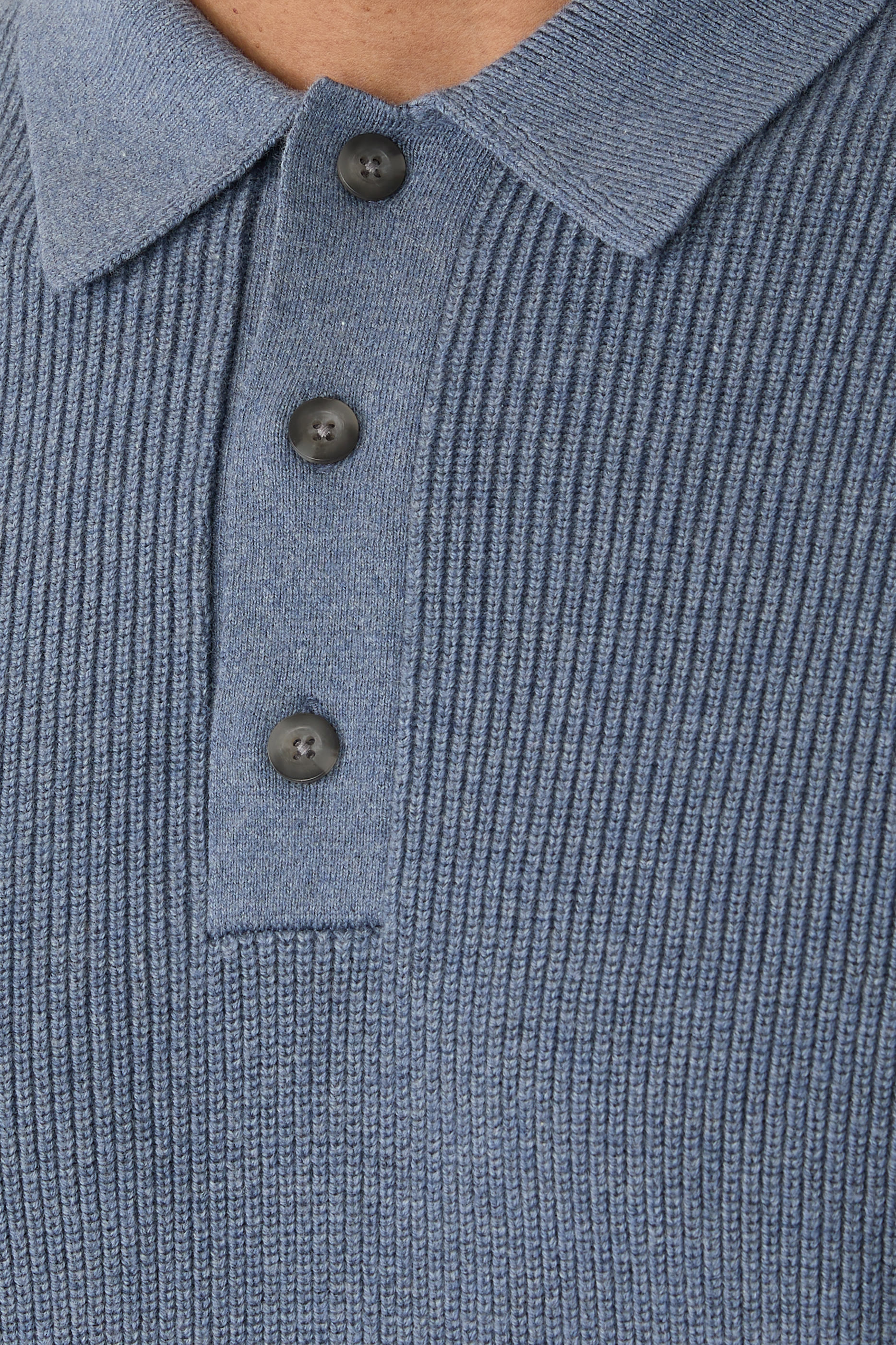 Heirloom Shaker Cotton-Cashmere Polo Sweater