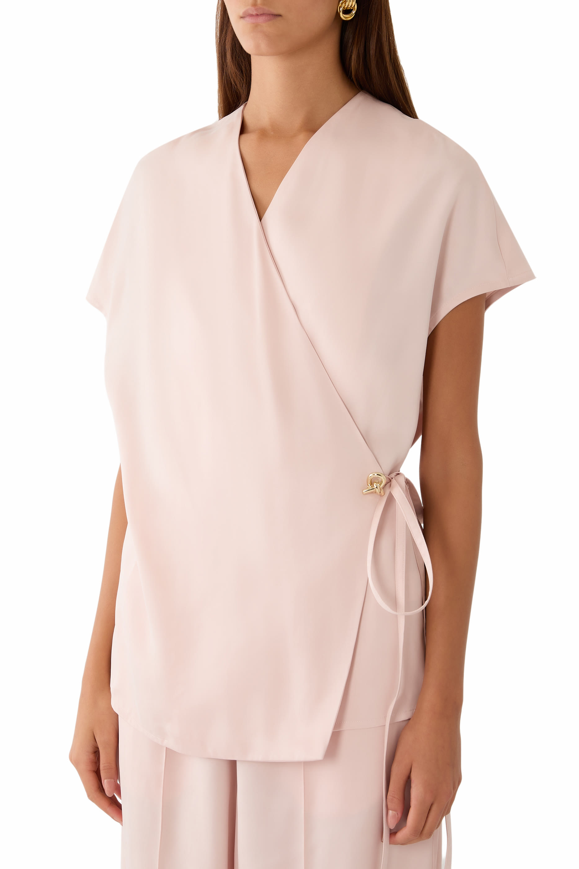  Wrap Over Belted Top 