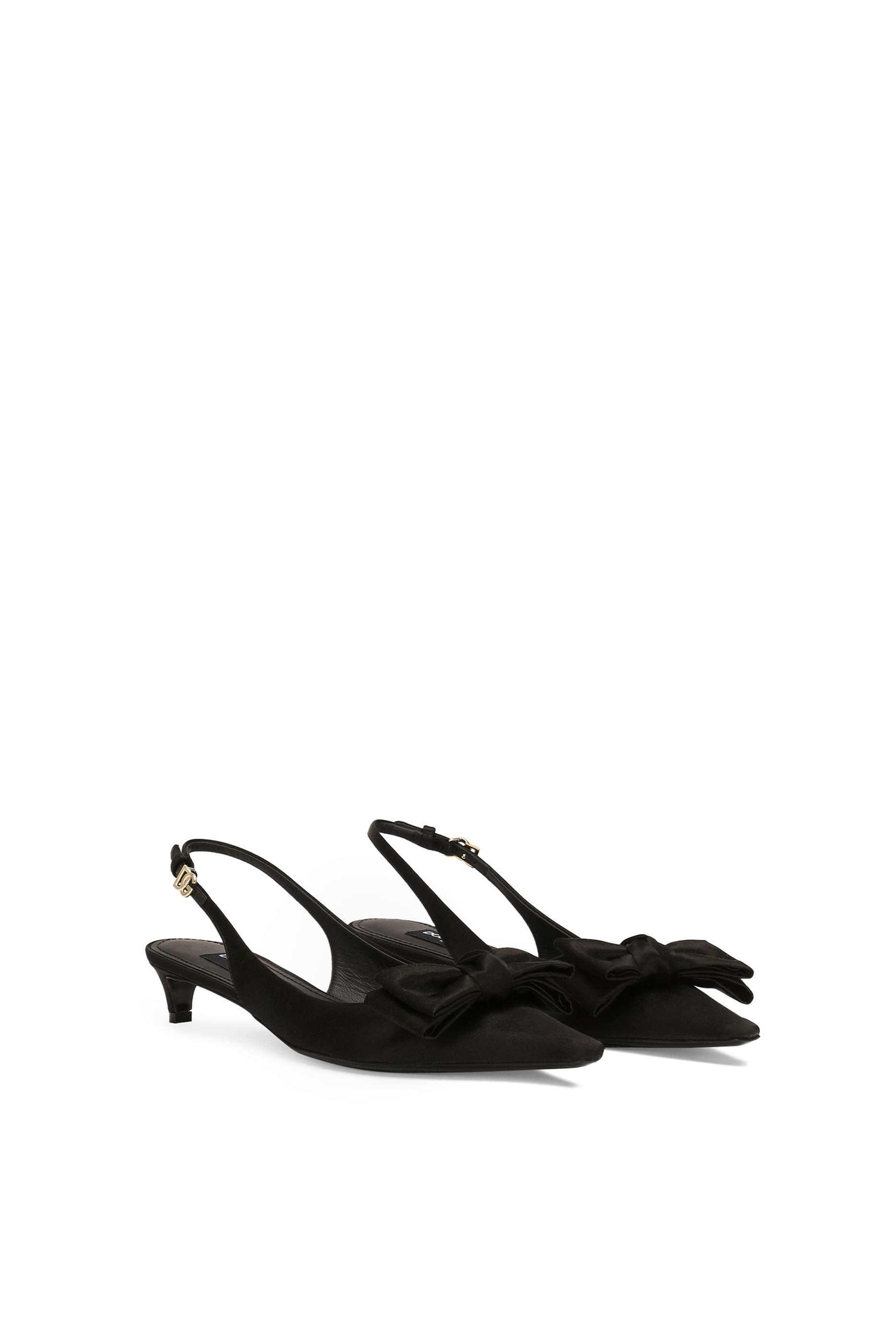 Satin Slingbacks with Bow Details