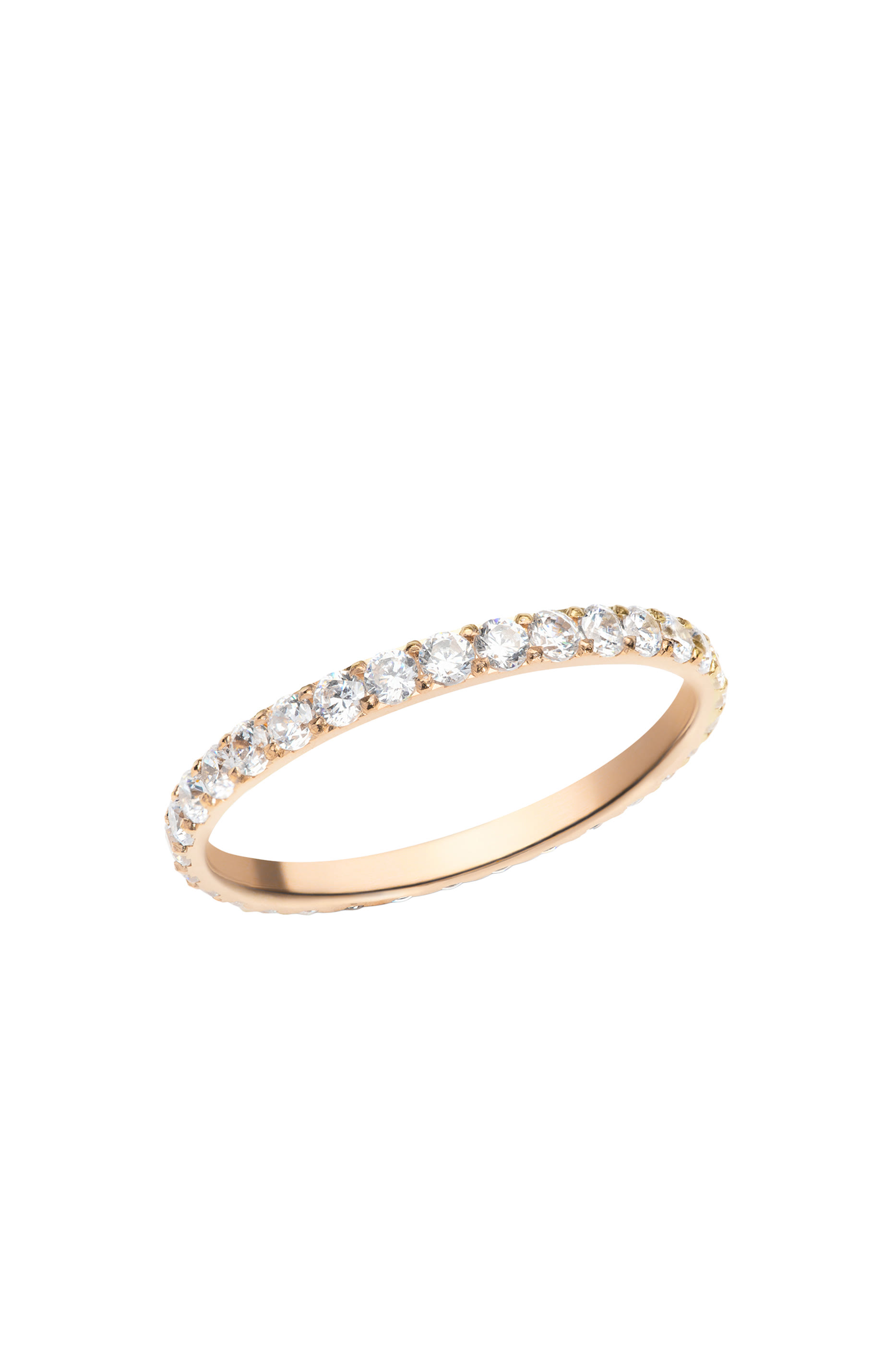 Mirelle Eternity Ring, Stainless Steel & Cubic Zirconia Crystals